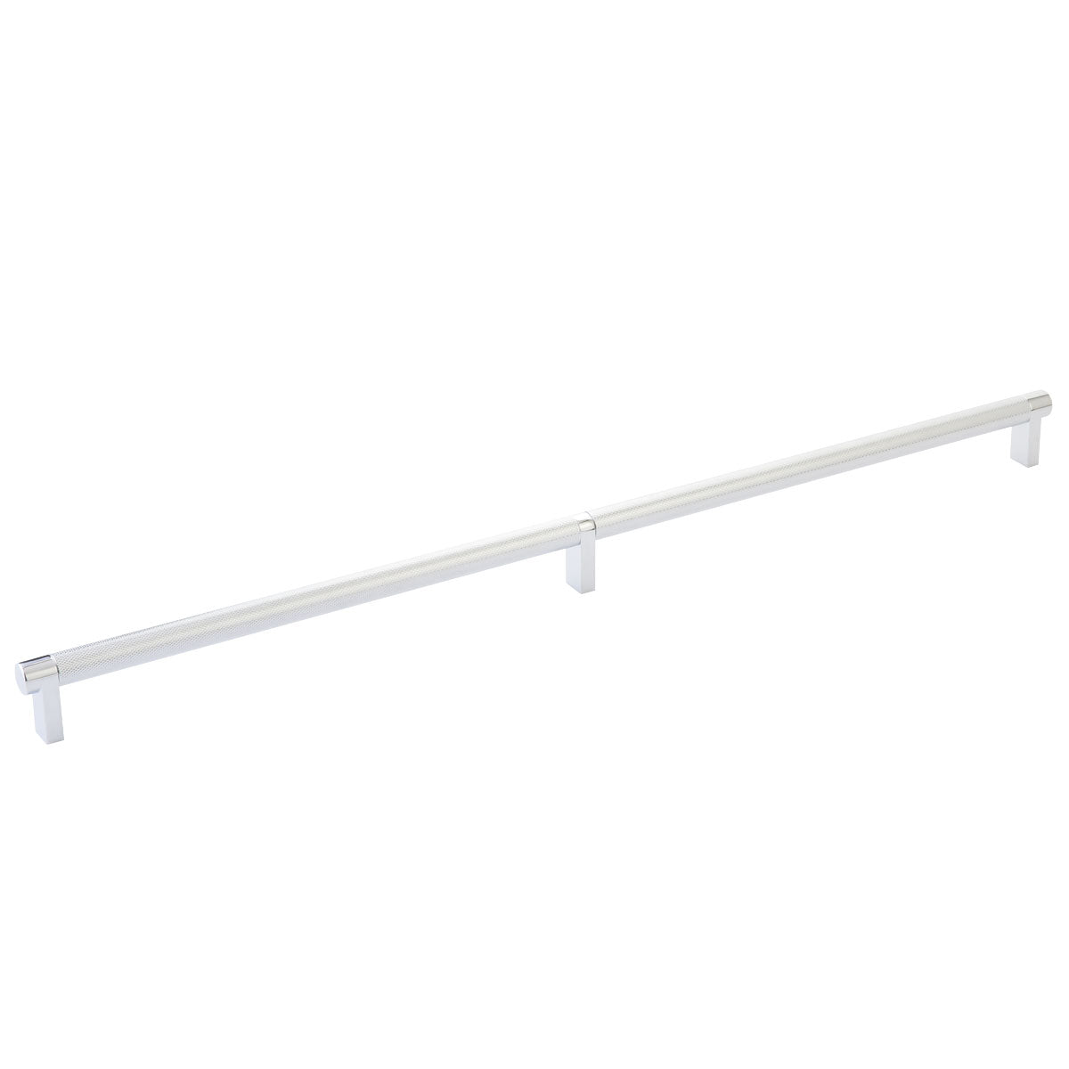 Emtek Select Cabinet Pull 20" Centers Rectangular Stem, Knurled Bar