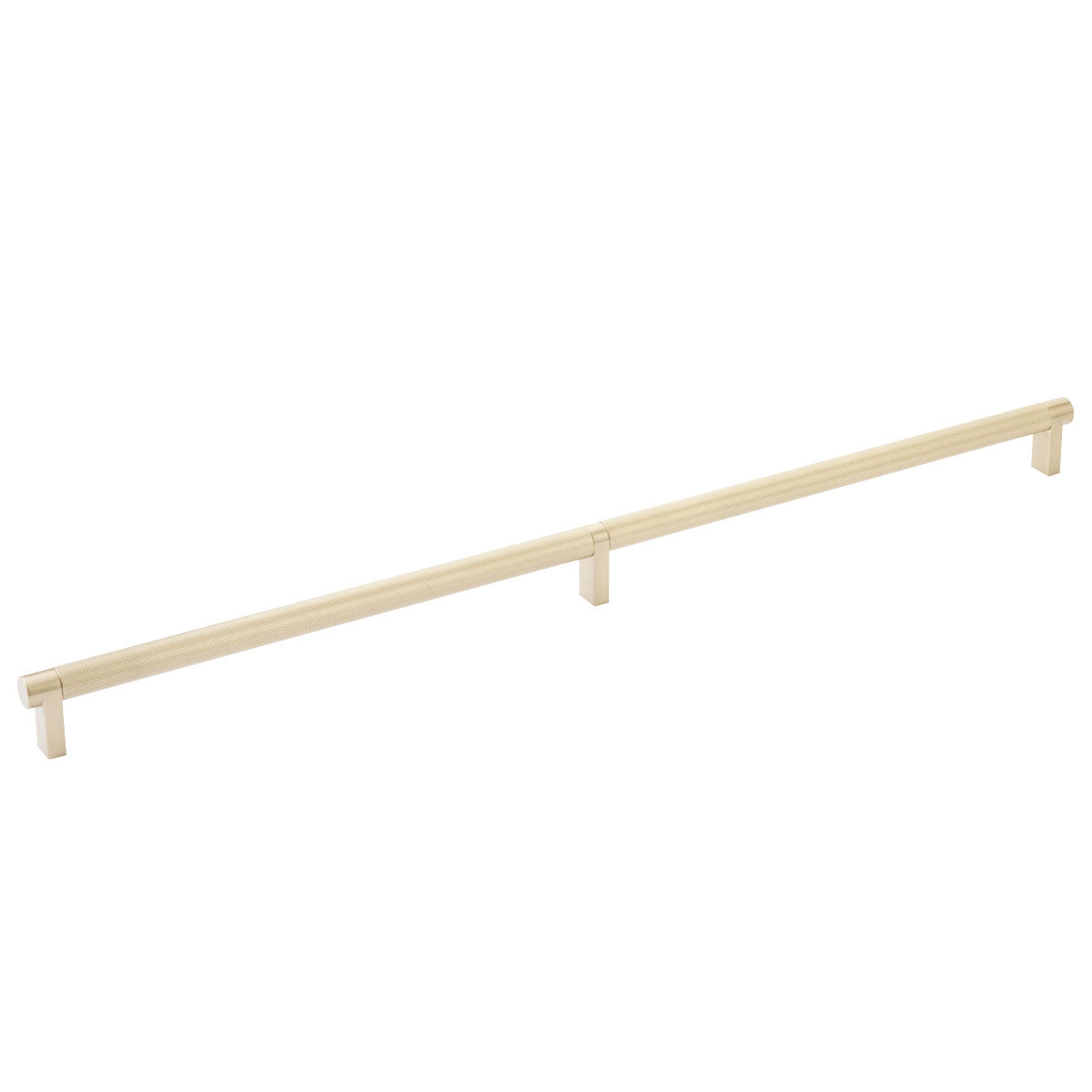 Emtek Select Cabinet Pull 20" Centers Rectangular Stem, Knurled Bar