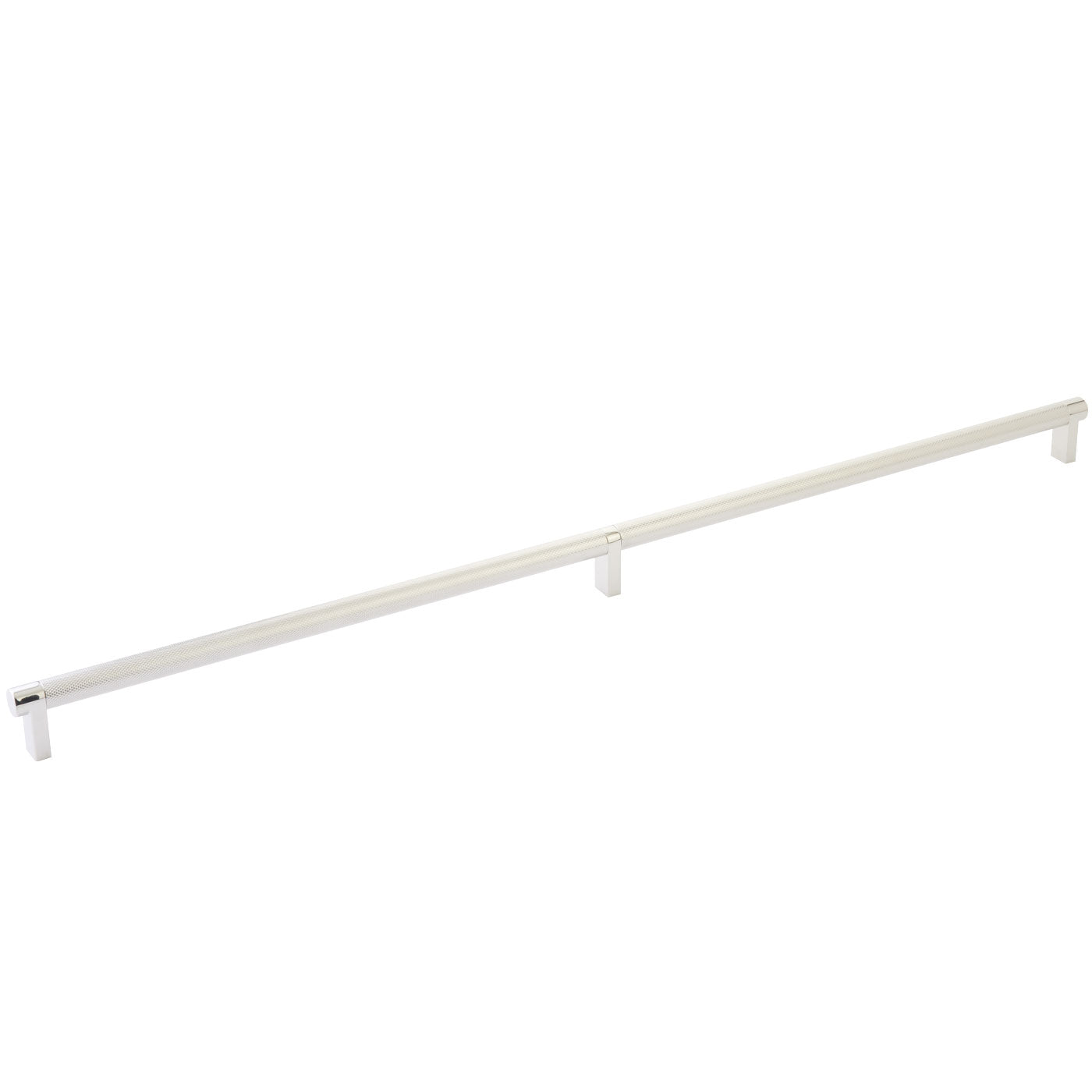 Emtek Select Cabinet Pull 24" Centers Rectangular Stem, Knurled Bar