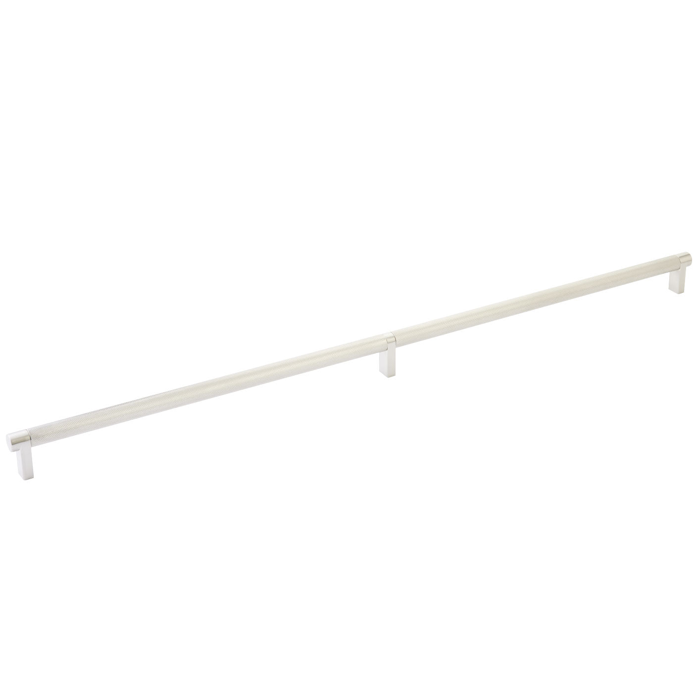 Emtek Select Cabinet Pull 24" Centers Rectangular Stem, Knurled Bar