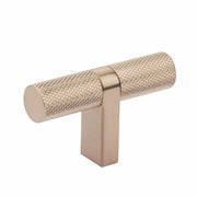 Emtek Select Cabinet T-Knob 2-1/4" Overall, Bar Stem, Knurled Bar