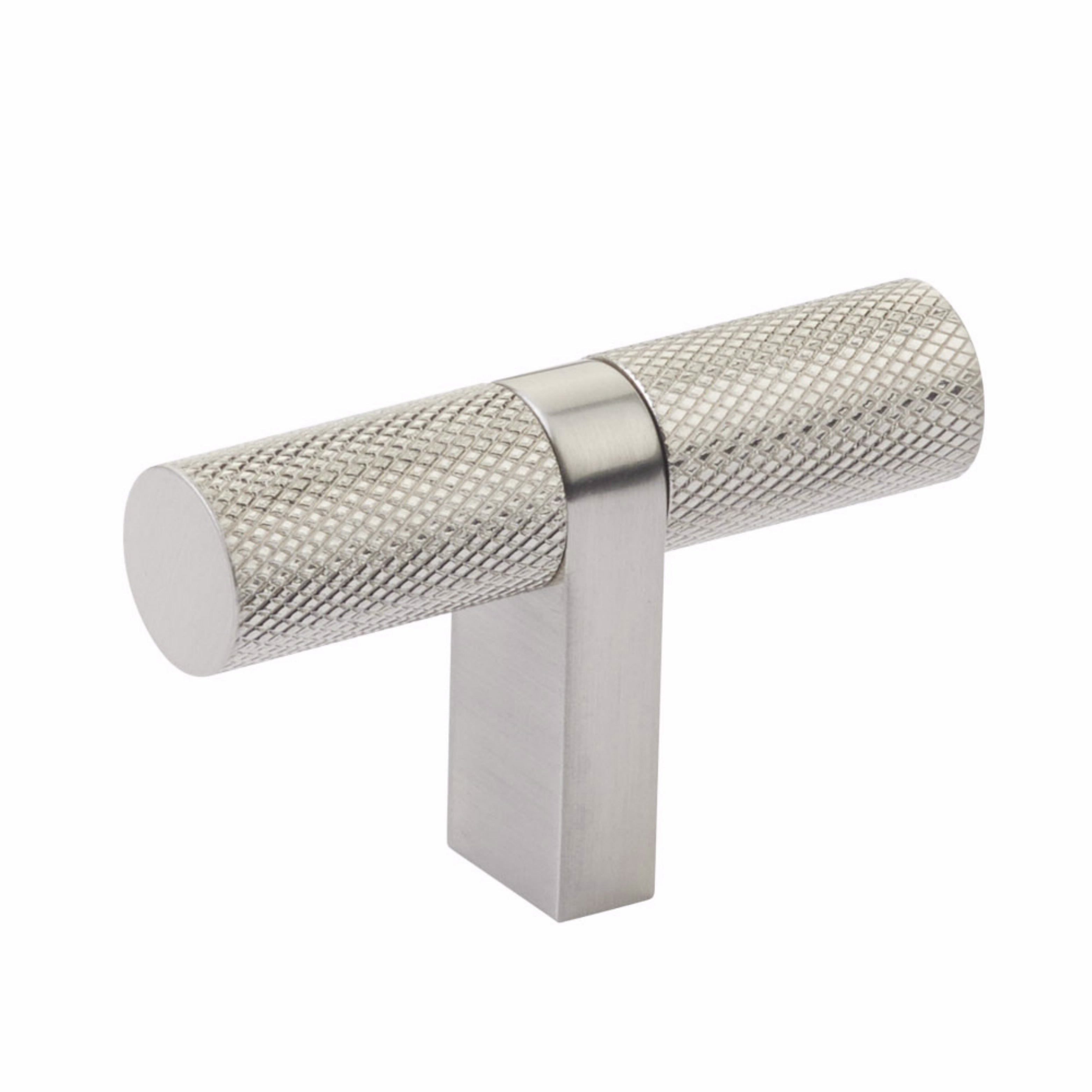Emtek Select Cabinet T-Knob 2-1/4" Overall, Bar Stem, Knurled Bar
