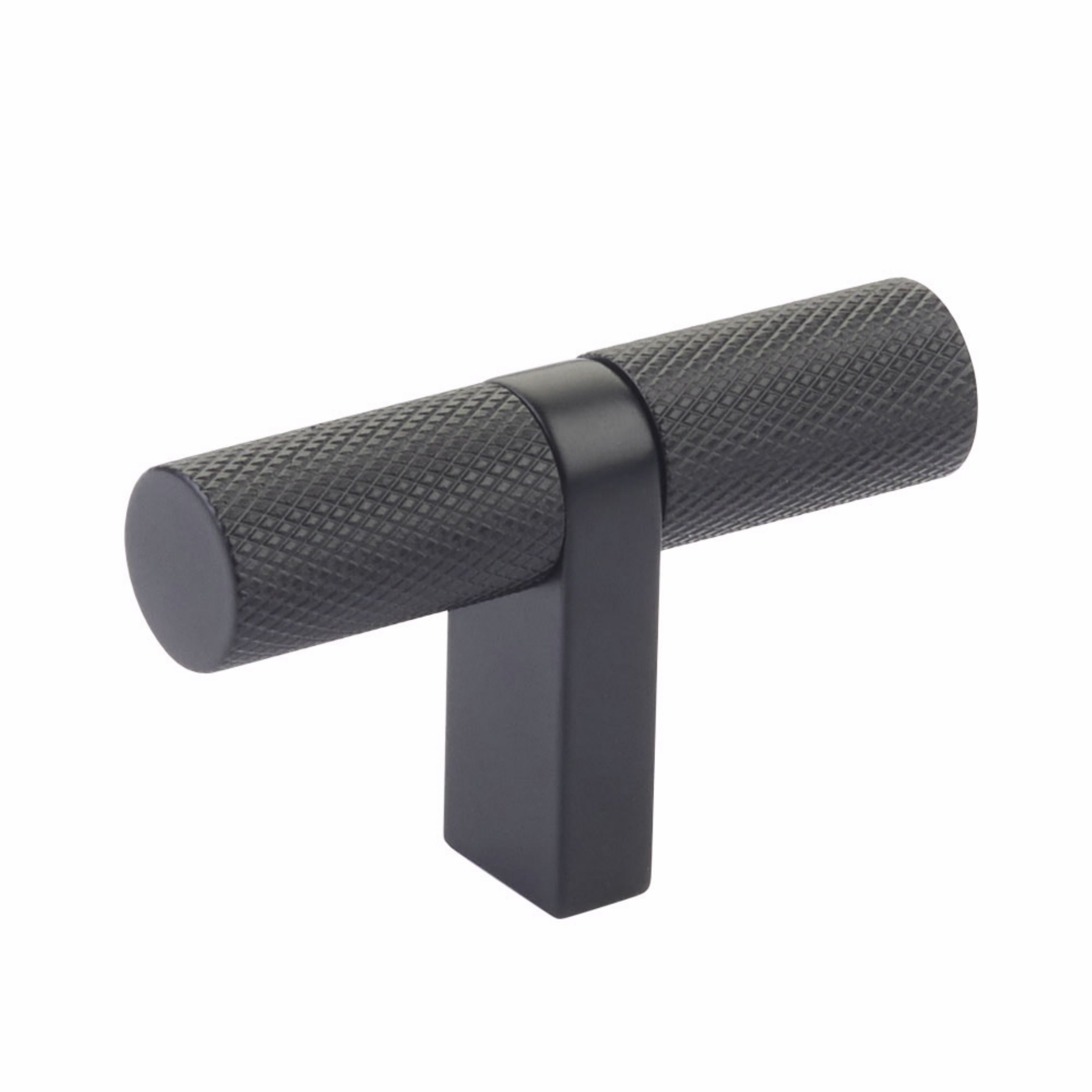 Emtek Select Cabinet T-Knob 2-1/4" Overall, Bar Stem, Knurled Bar