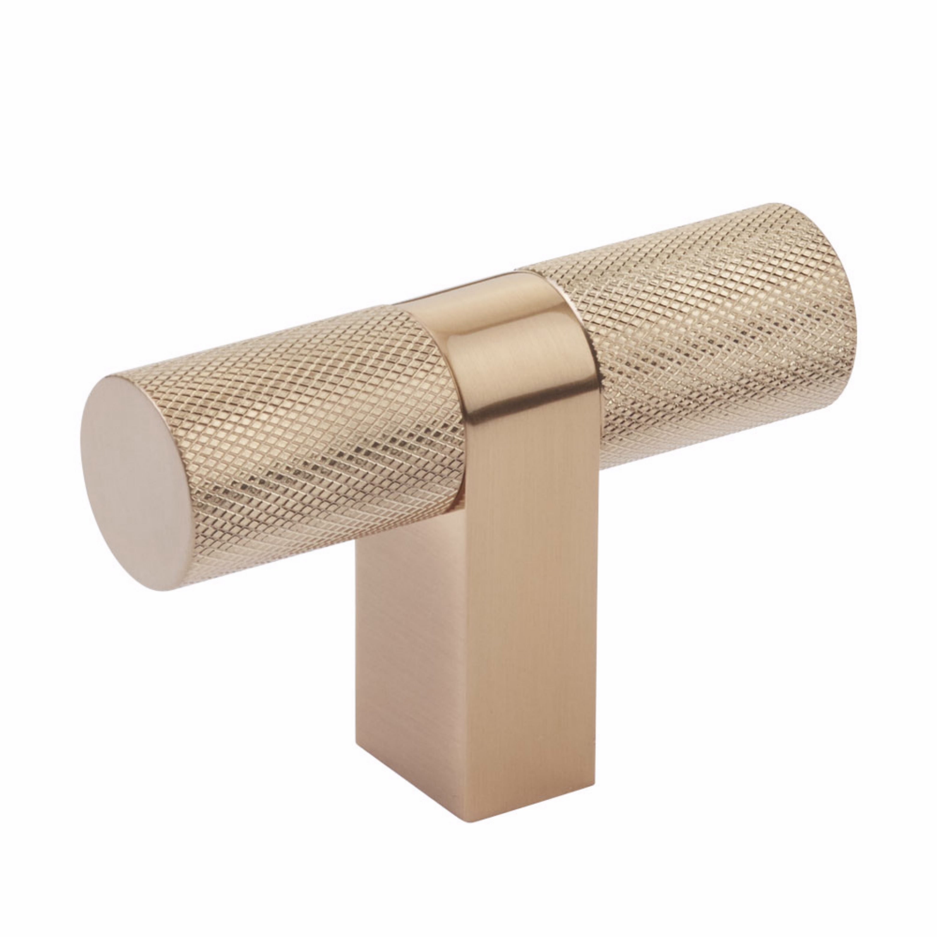 Emtek Select Cabinet T-Knob 3-1/8" Overall, Bar Stem, Knurled Bar
