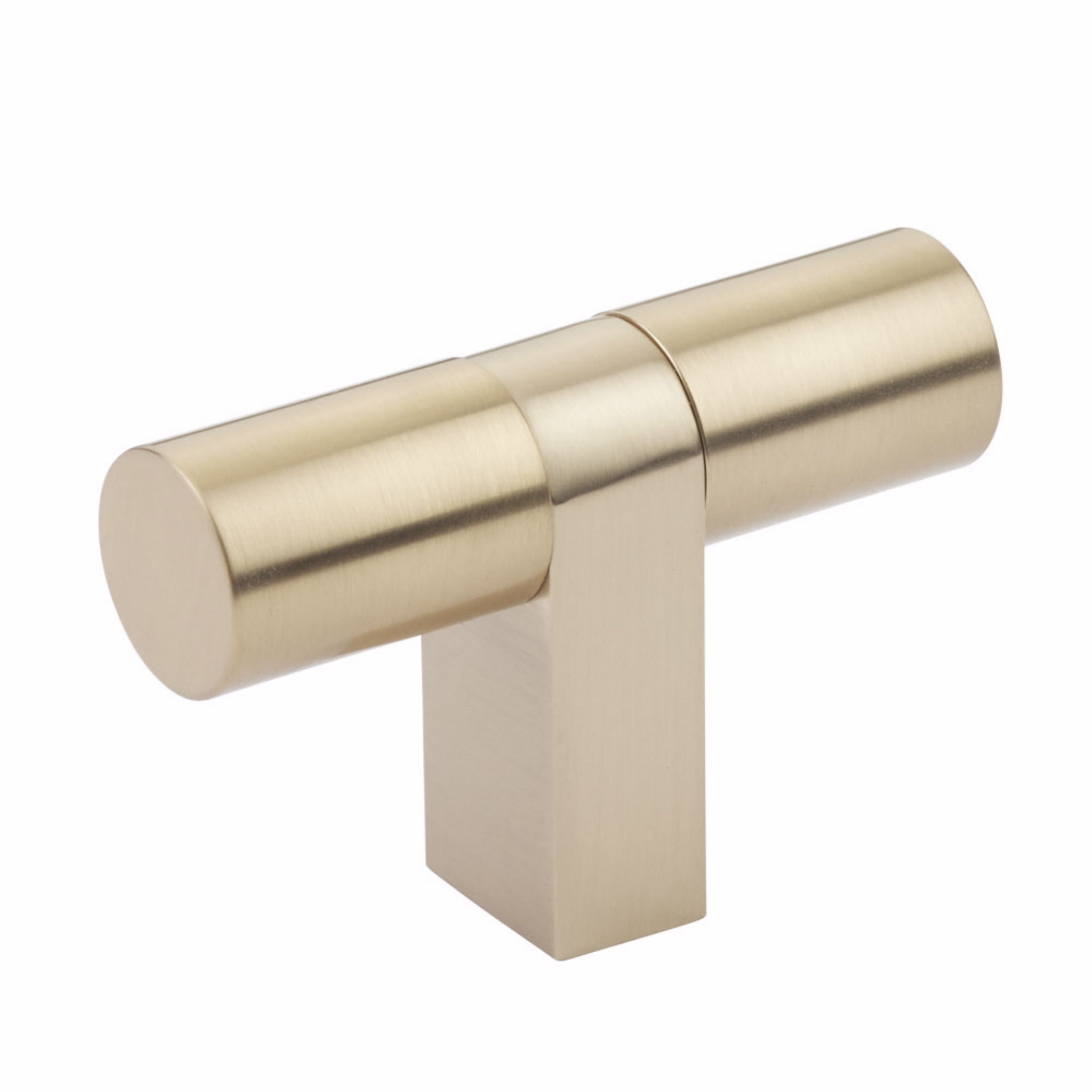 Emtek Select Cabinet T-Knob 3-1/8" Overall, Bar Stem, Smooth Bar