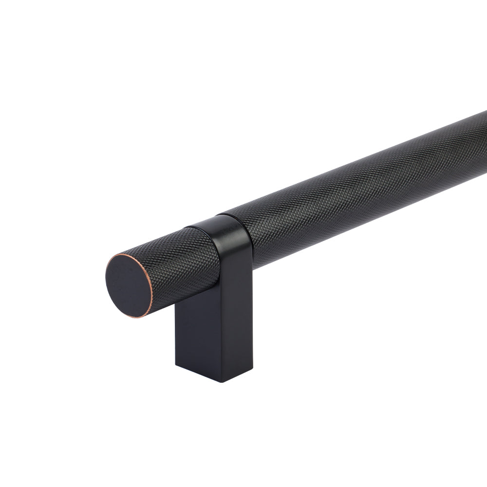 Emtek Select Bar Appliance Pull 54" Centers, Bar Stem, Knurled Bar