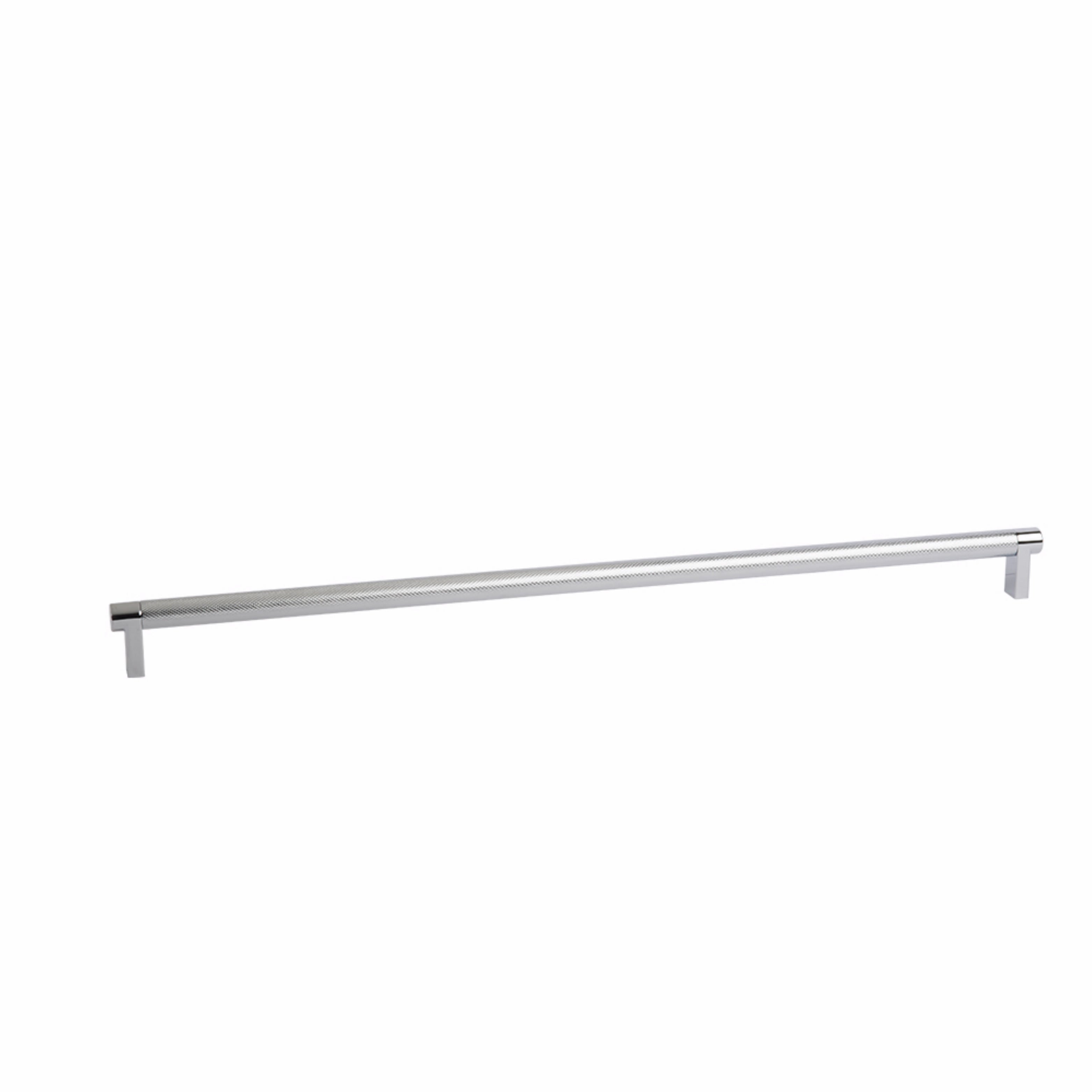 Emtek Select Cabinet Pull 18" Centers Rectangular Stem, Knurled Bar