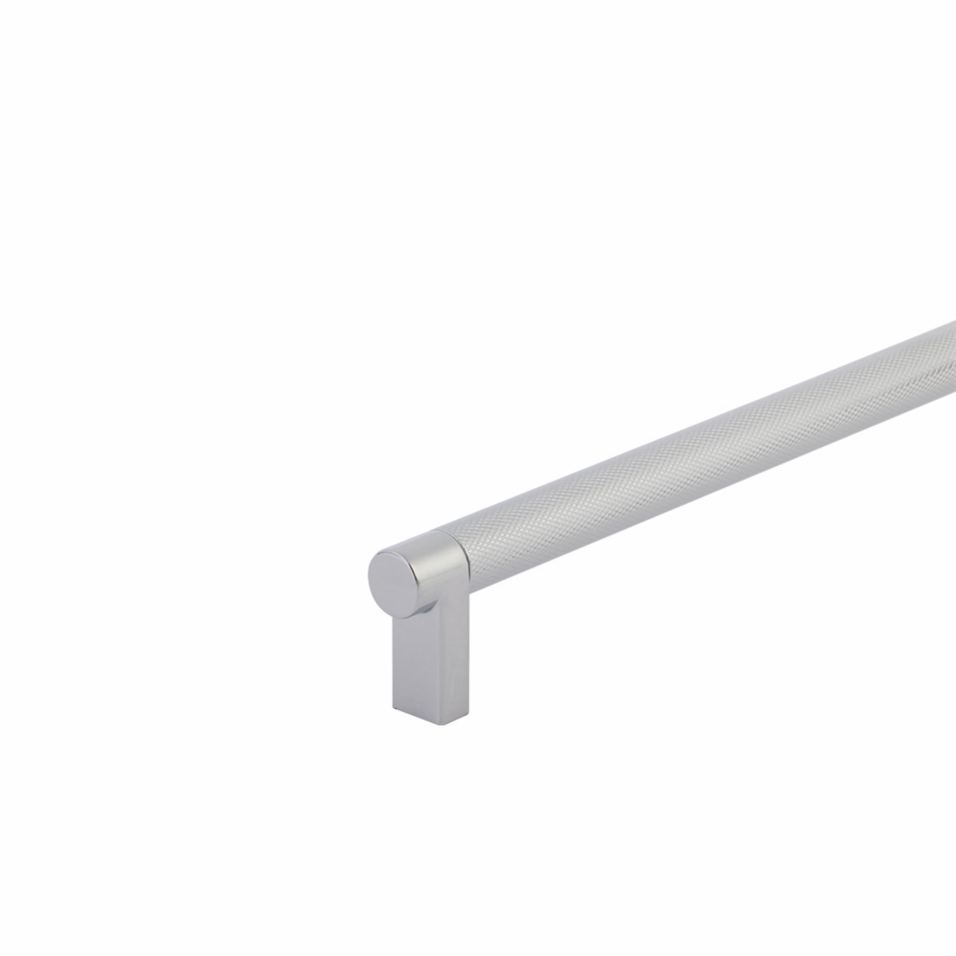 Emtek Select Cabinet Pull 54" Centers Rectangular Stem, Knurled Bar