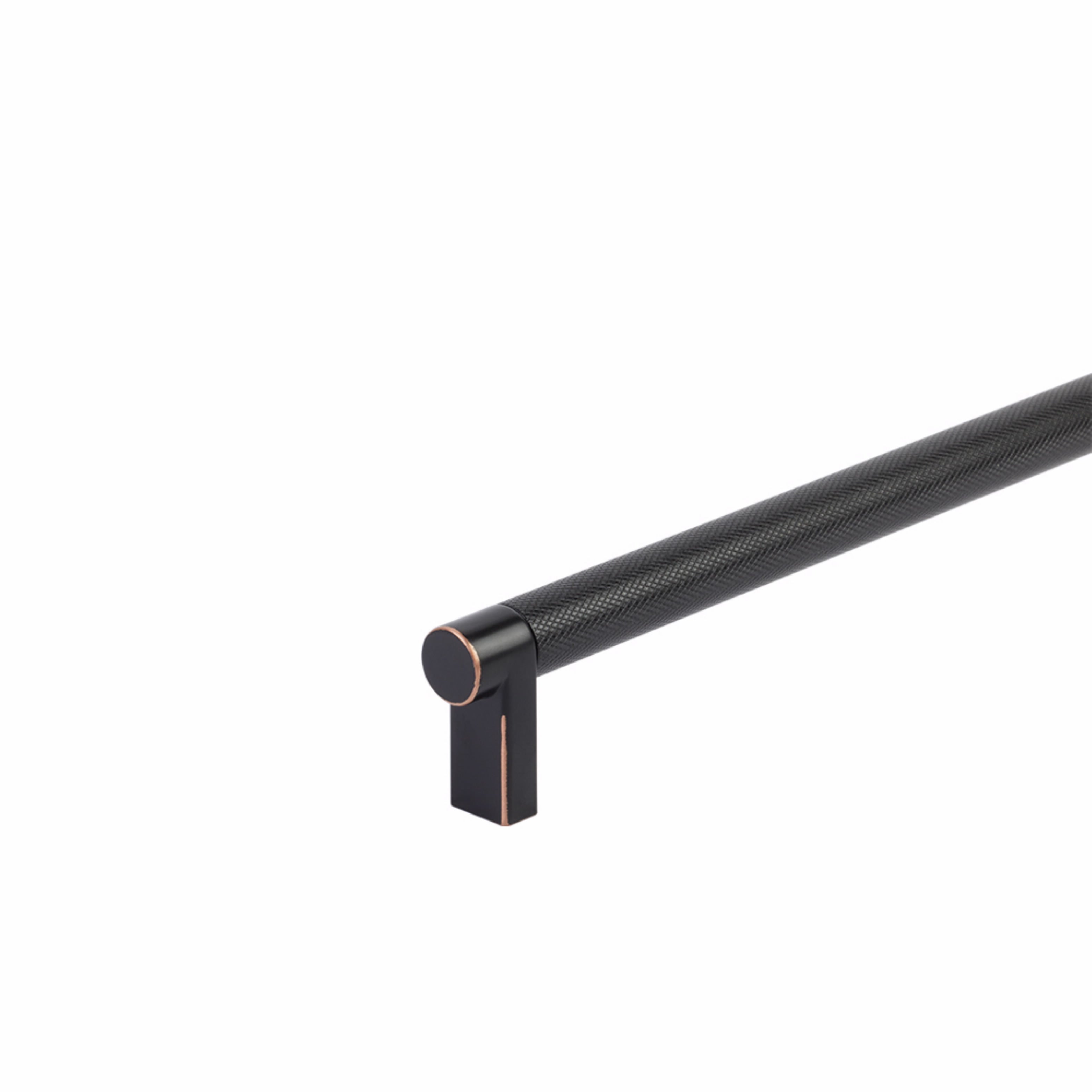 Emtek Select Cabinet Pull 54" Centers Rectangular Stem, Knurled Bar