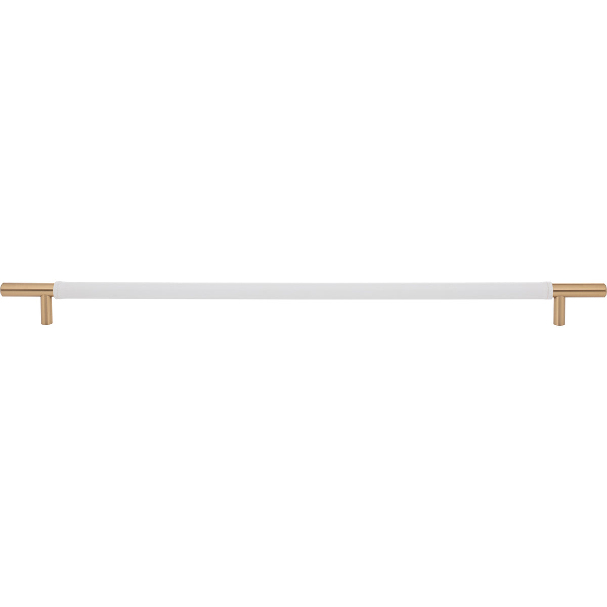 Atlas Zanzibar White Appliance Pull Warm Brass / 17"
