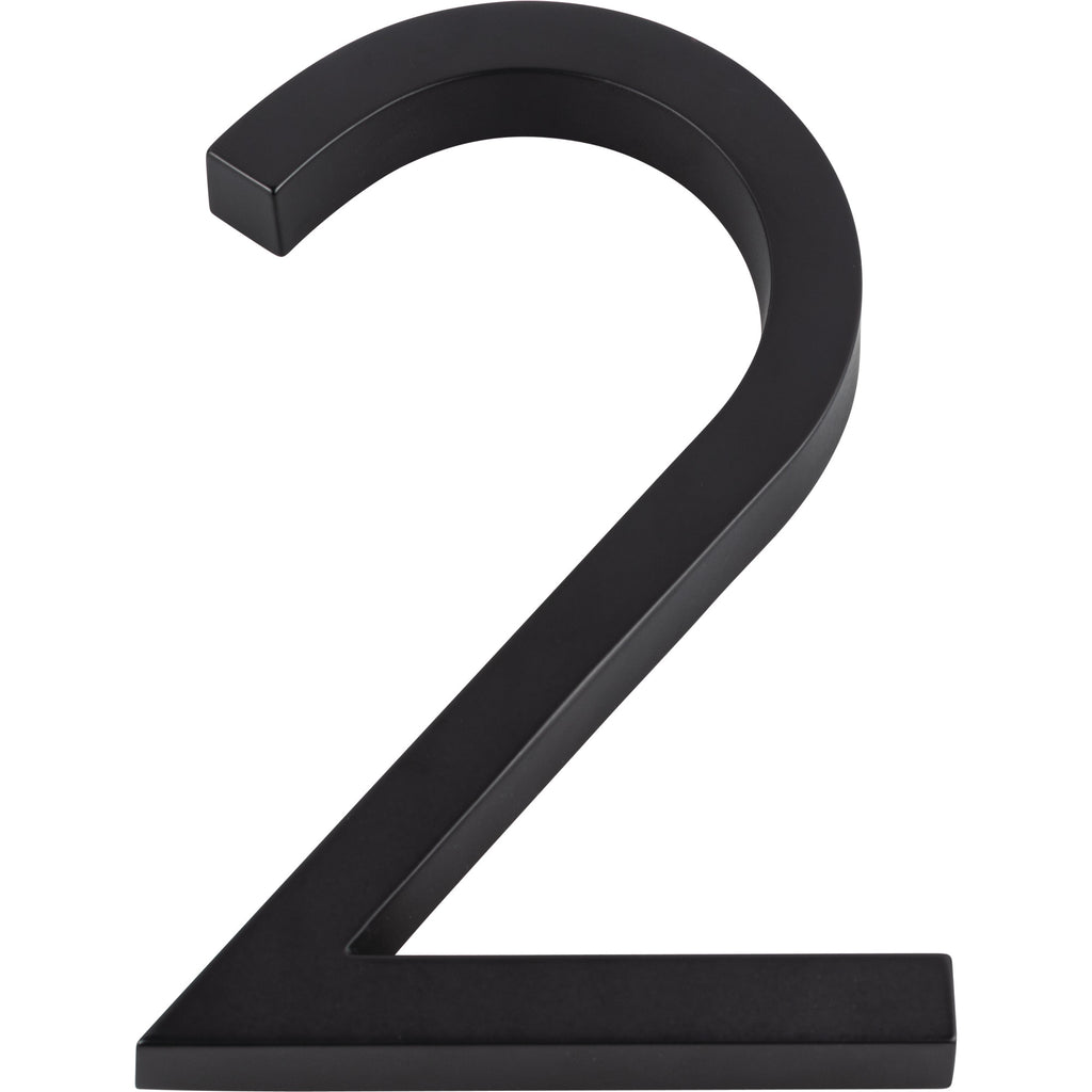 Modern Avalon House Number #2 by Atlas 6" / Matte Black