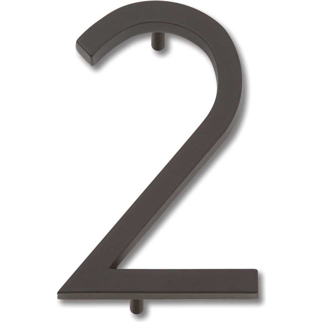 Modern Avalon House Number #2 by Atlas 4-1/2" / Aged Bronze