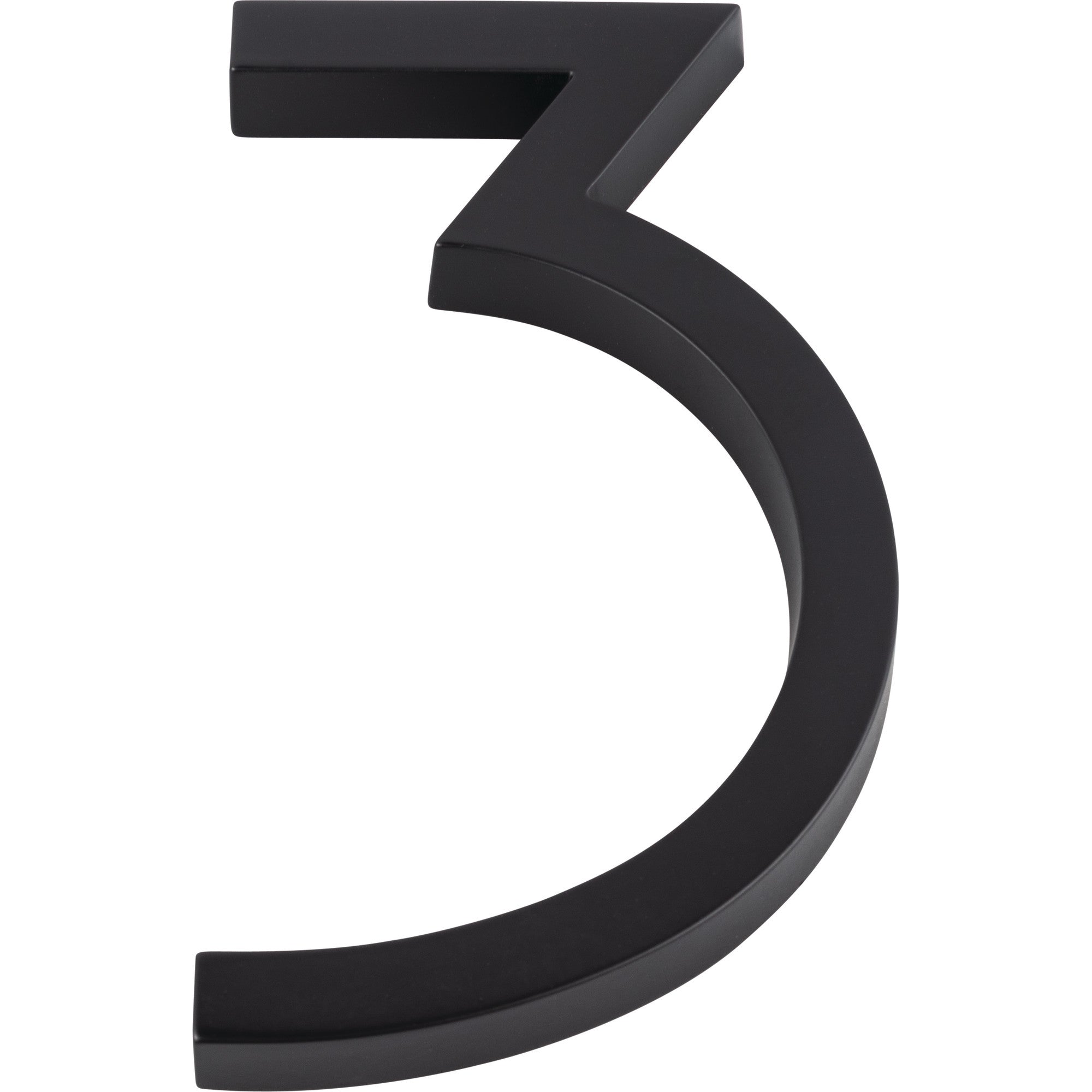 Modern Avalon House Number #3 by Atlas 6" / Matte Black