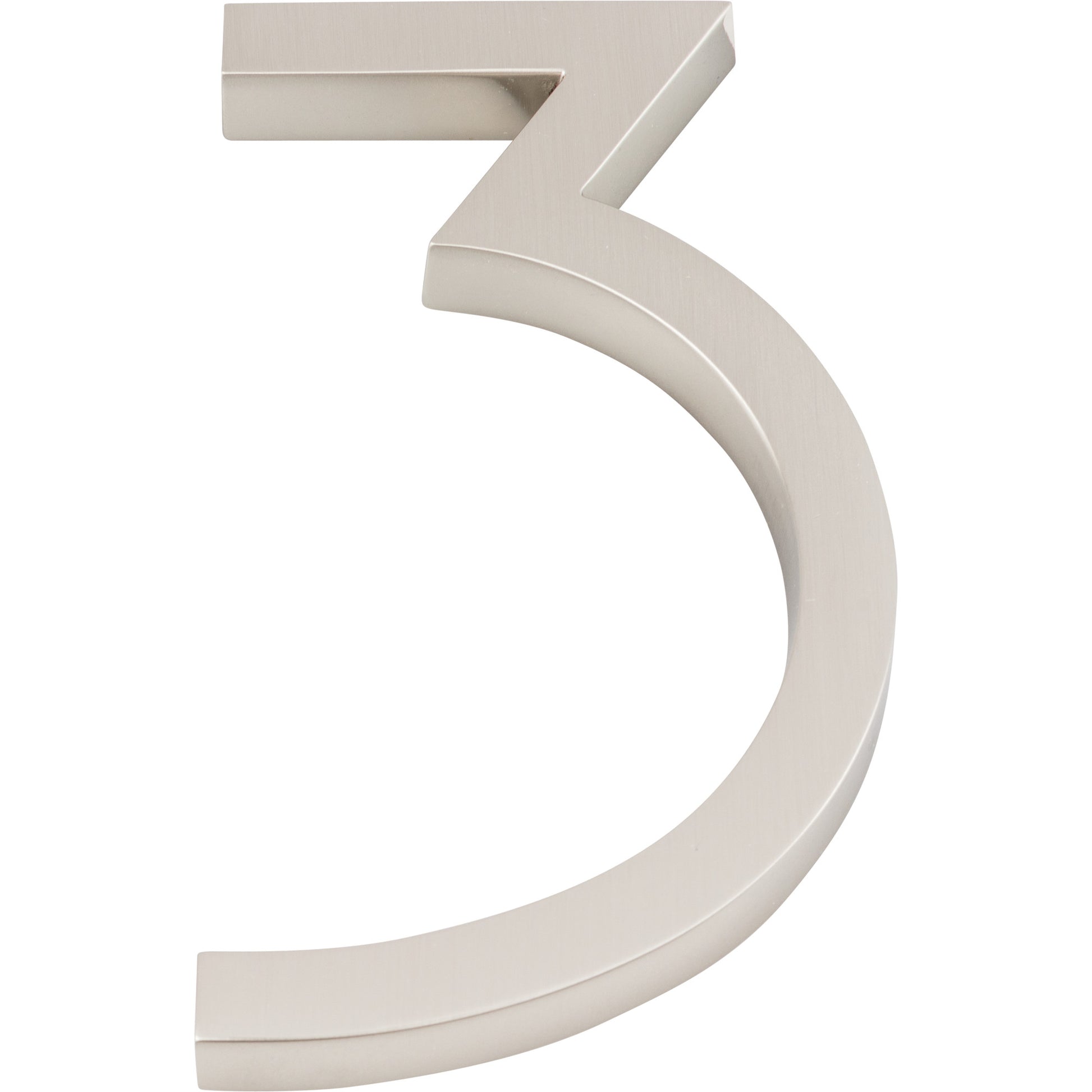 Modern Avalon House Number #3 by Atlas 6" / Brushed Nickel