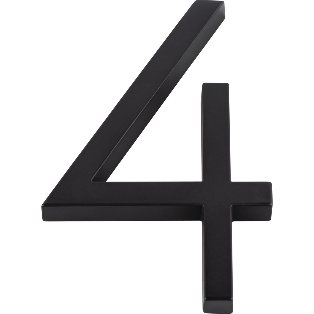 Modern Avalon House Number #4 by Atlas 6" / Matte Black