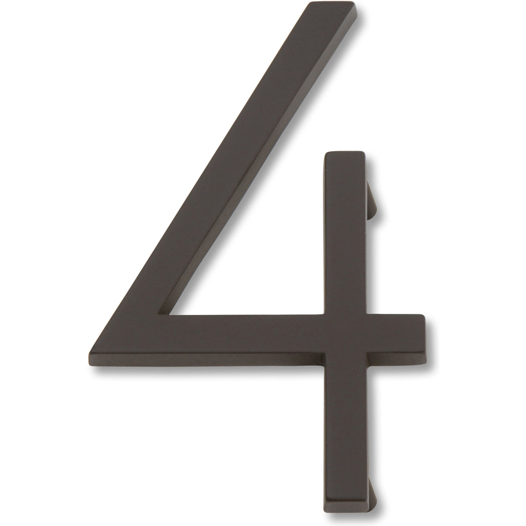 Modern Avalon House Number #4 by Atlas 4-1/2" / Aged Bronze