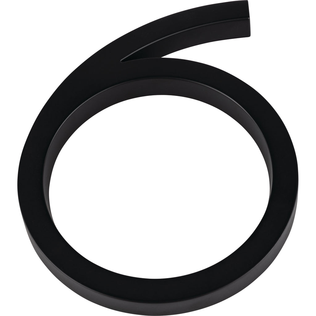 Modern Avalon House Number #6 by Atlas 6" / Matte Black