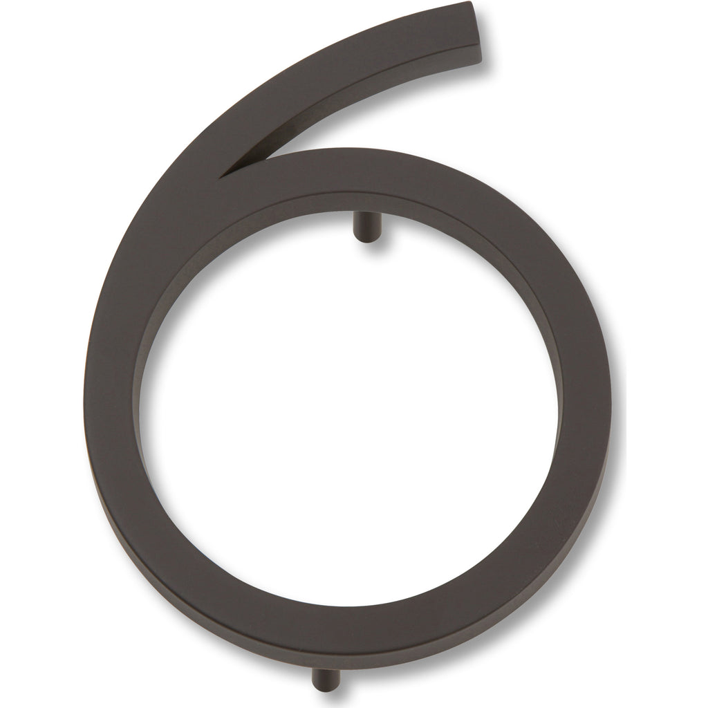 Modern Avalon House Number #6 by Atlas 4-1/2" / Aged Bronze