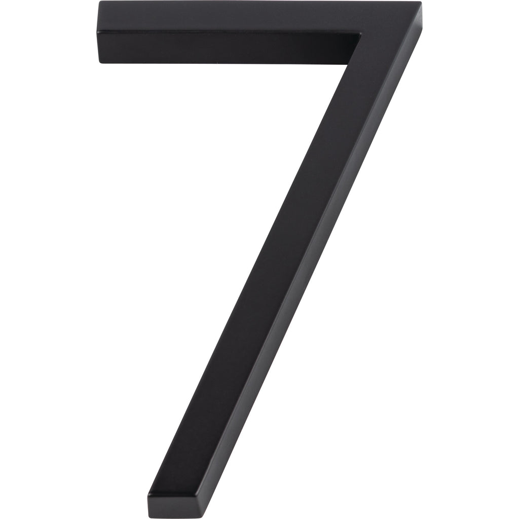 Modern Avalon House Number #7 by Atlas 6" / Matte Black