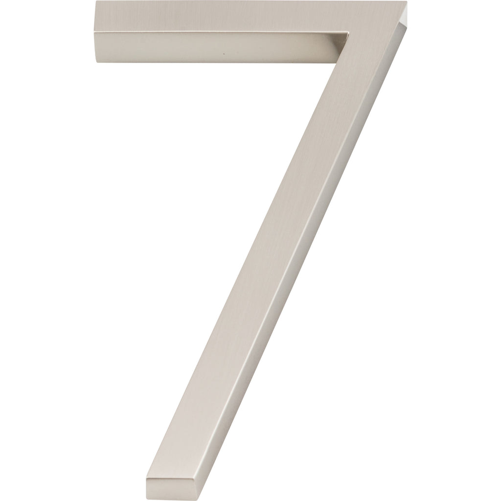 Modern Avalon House Number #7 by Atlas 6" / Brushed Nickel