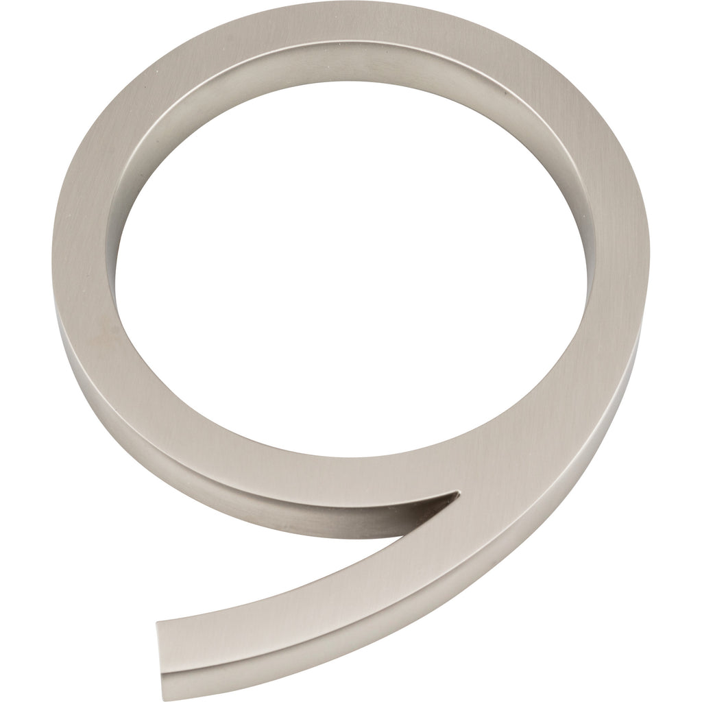 Modern Avalon House Number #9 by Atlas 6" / Brushed Nickel