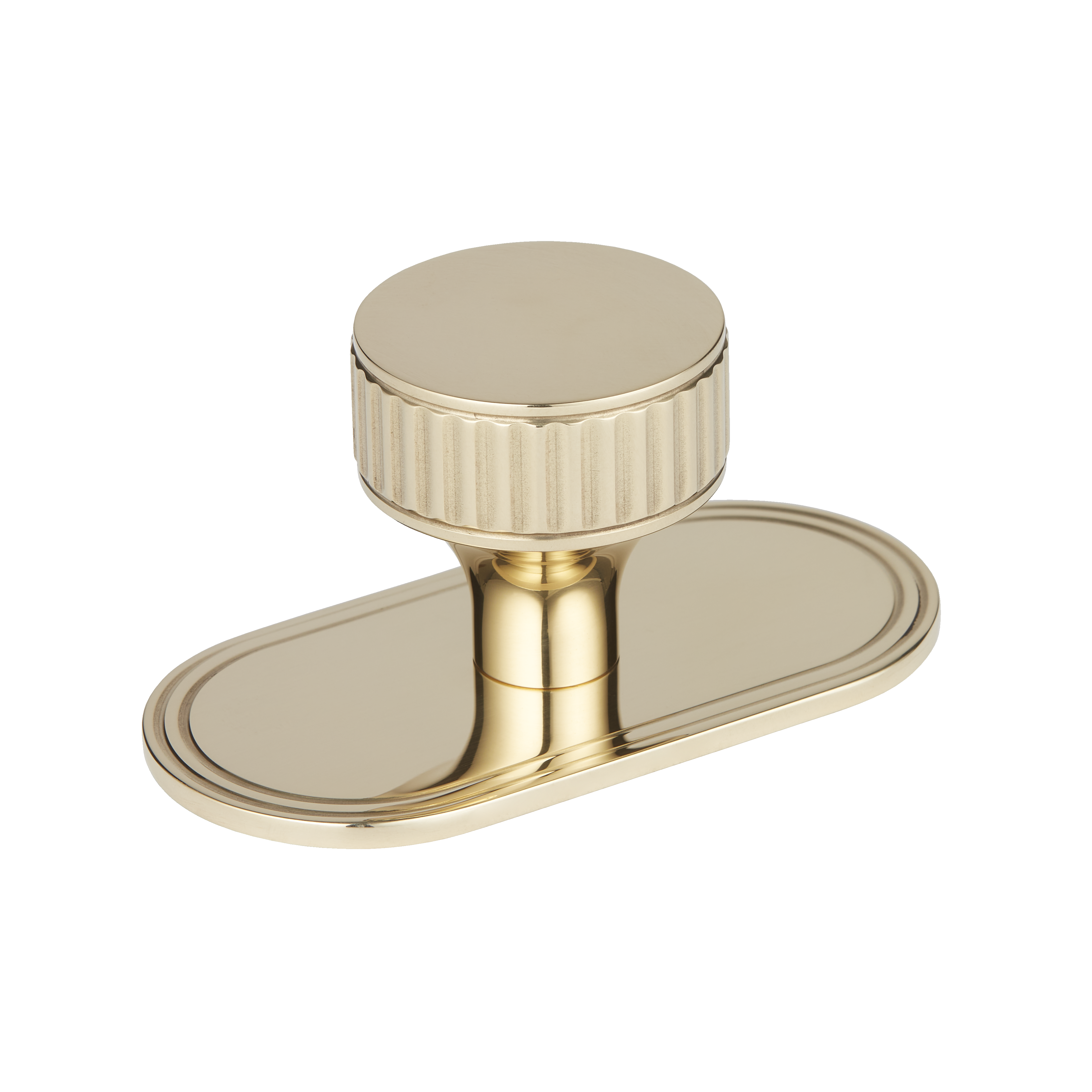 PBL - 45mm - Barwick Ridged Cabinet Knob With Backplate by Armac Martin - New York Hardware
