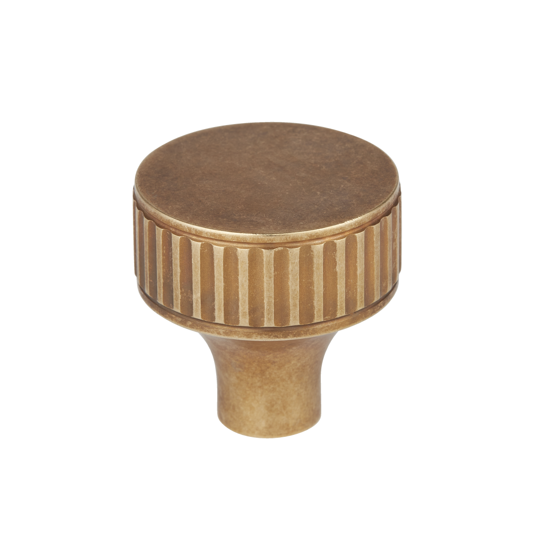 BEL - 25mm - Barwick Ridged Cabinet Knob by Armac Martin - New York Hardware