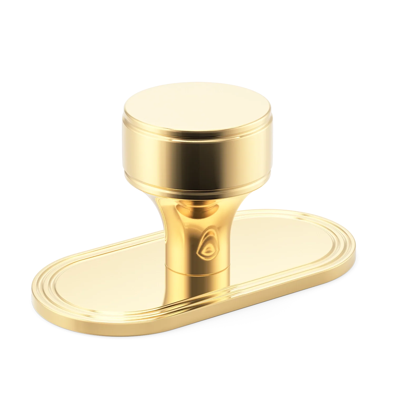 Armac Martin Barwick Plain Cabinet Knob With Backplate