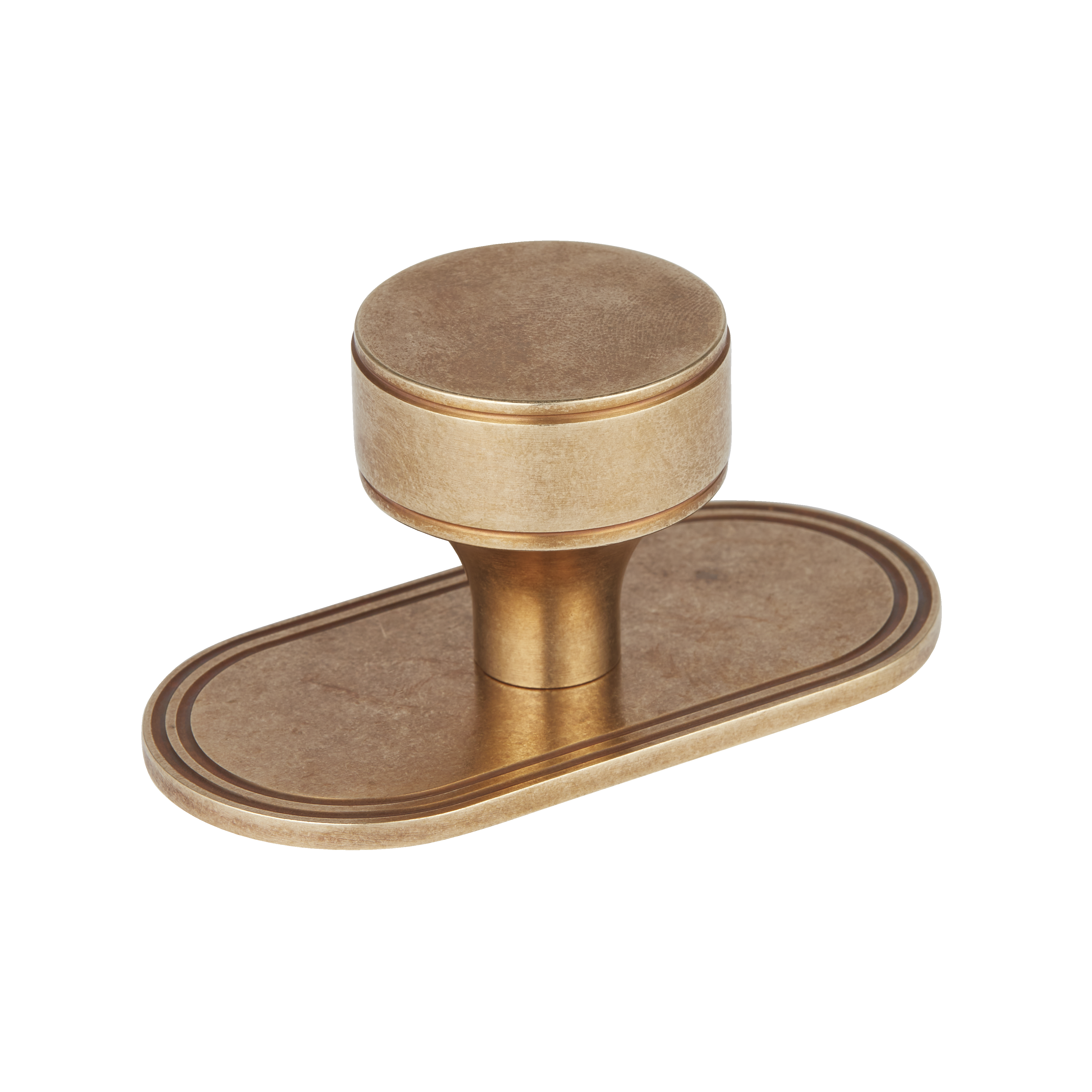 BEL - 45mm - Barwick Plain Cabinet Knob With Backplate by Armac Martin - New York Hardware