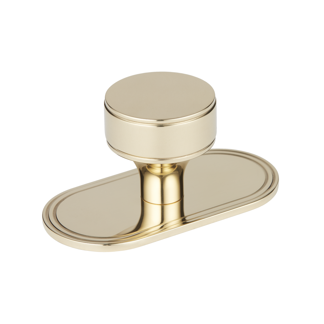PBL - 25mm - Barwick Plain Cabinet Knob With Backplate by Armac Martin - New York Hardware