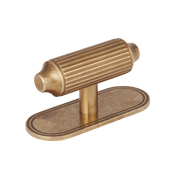 BEL - 79mm - Barwick Ridged T-bar Handle With Backplate by Armac Martin - New York Hardware