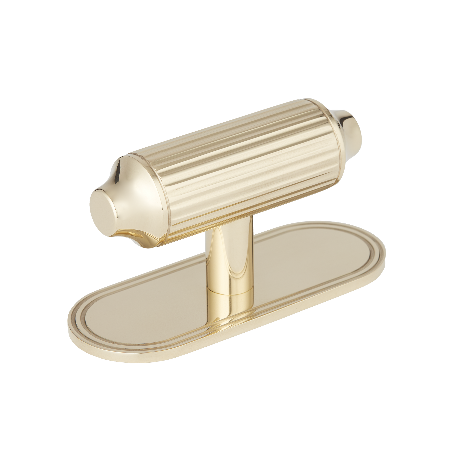 PBL - 79mm - Barwick Ridged T-bar Handle With Backplate by Armac Martin - New York Hardware