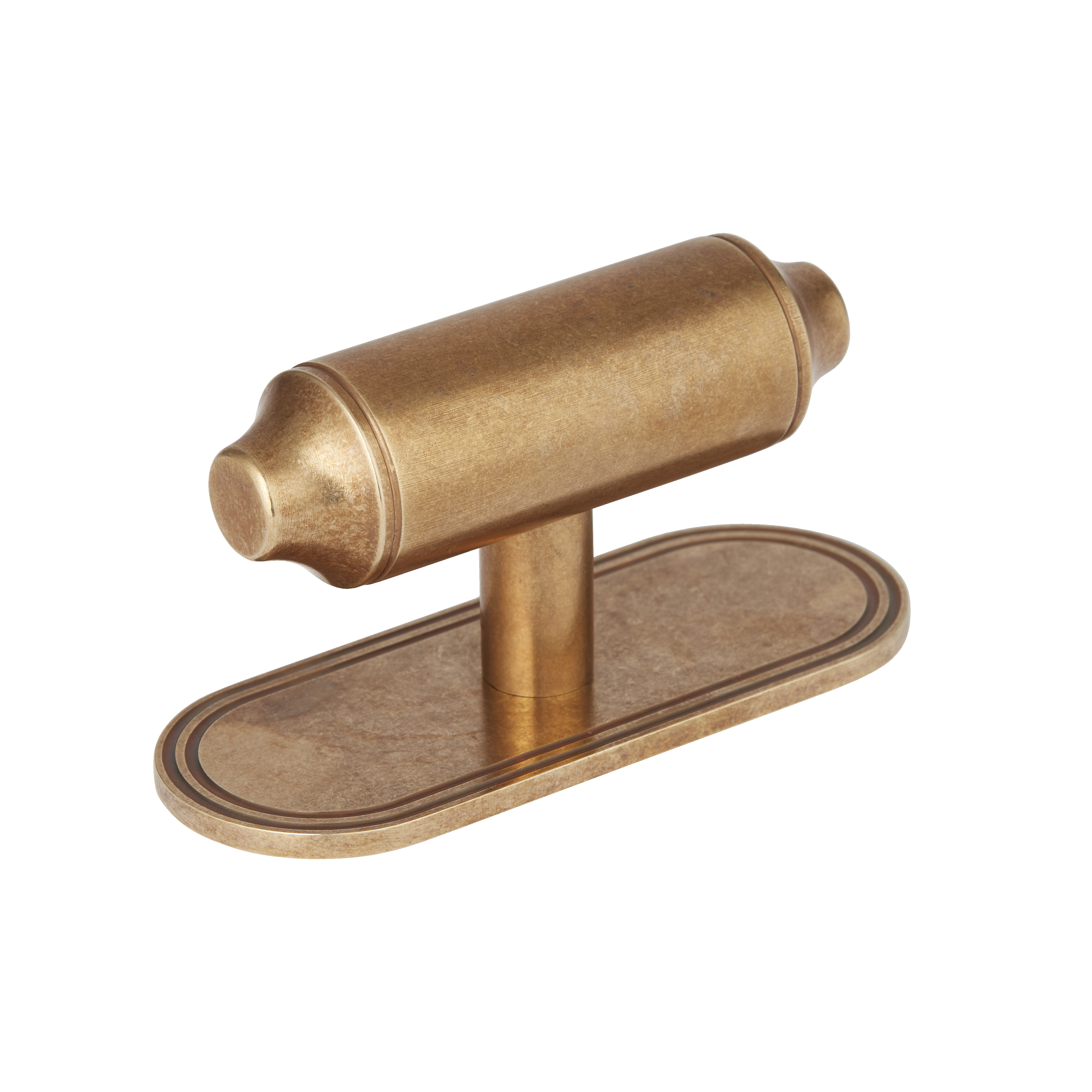 BEL - 79mm - Barwick Plain T-Bar Handle With Backplate by Armac Martin - New York Hardware