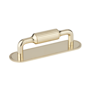 PBL - 128mm - Barwick Ridged Cabinet Pull Handle With Backplate by Armac Martin - New York Hardware