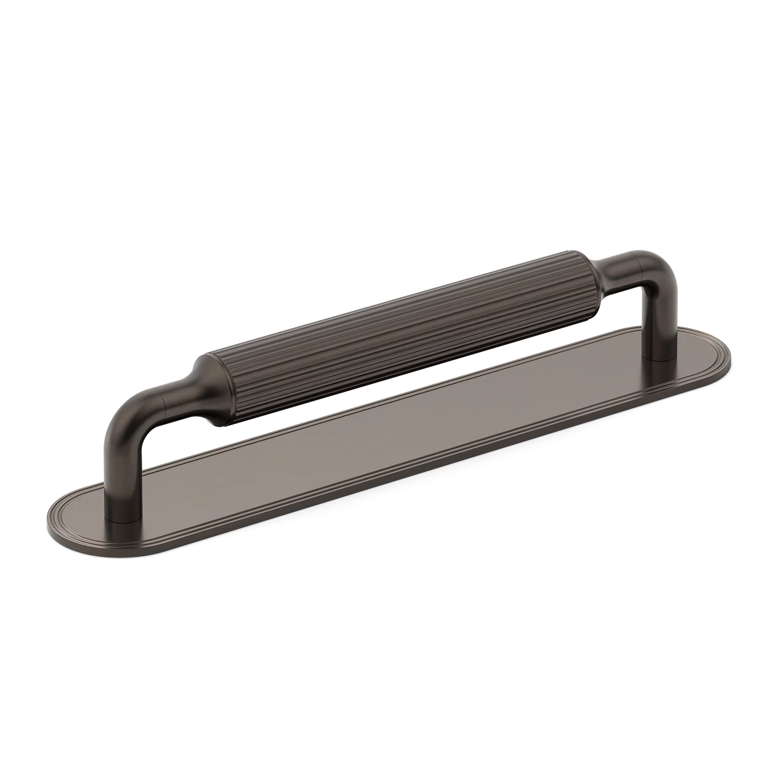 Armac Martin Barwick Ridged Cabinet Pull Handle With Backplate