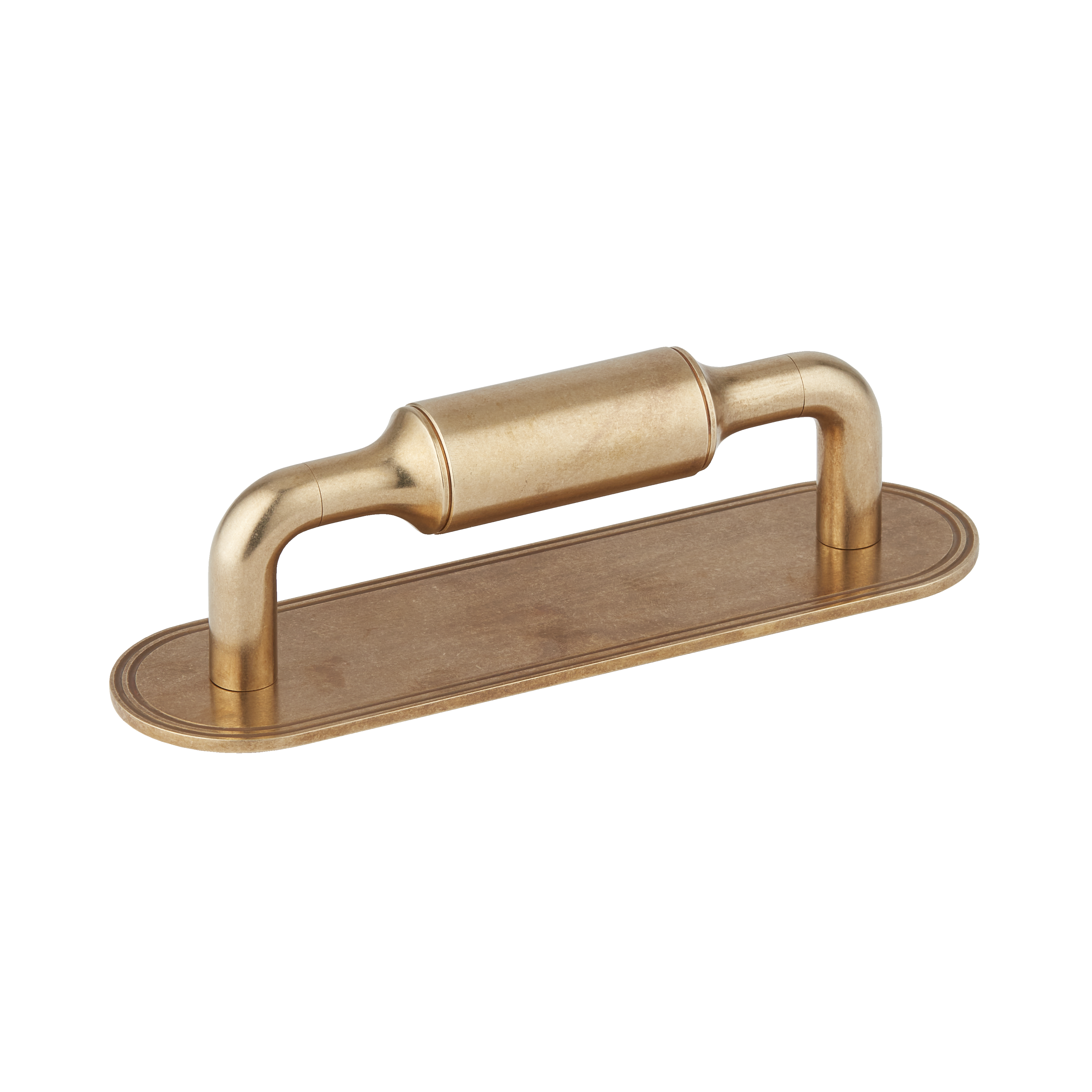 BEL - 288mm - Barwick Plain Cabinet Pull Handle With Backplate by Armac Martin - New York Hardware