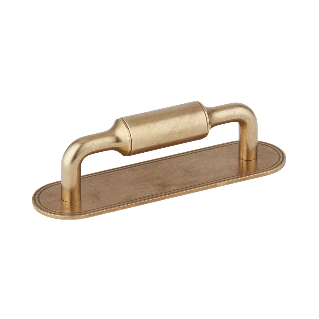 BEL - 288mm - Barwick Plain Cabinet Pull Handle With Backplate by Armac Martin - New York Hardware