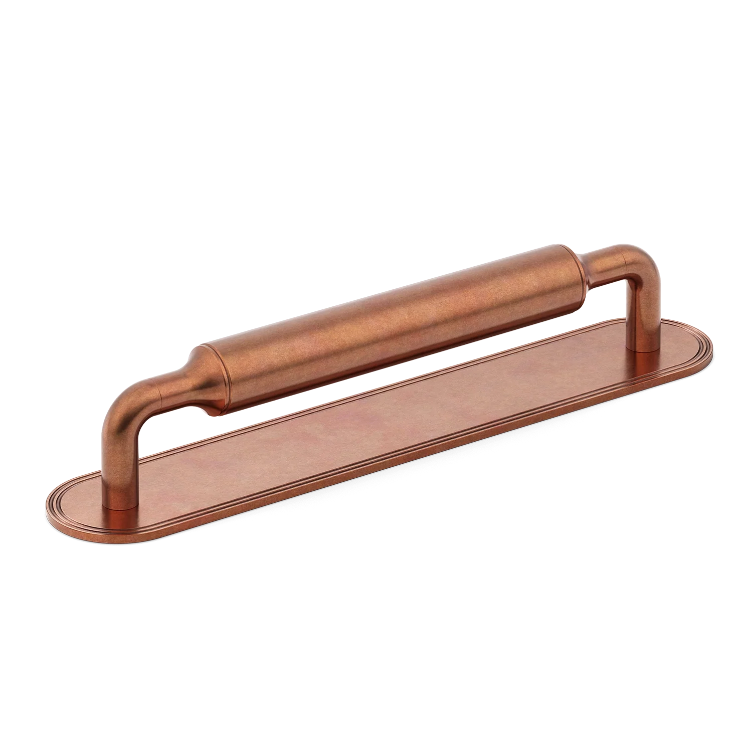Armac Martin Barwick Plain Cabinet Pull Handle With Backplate