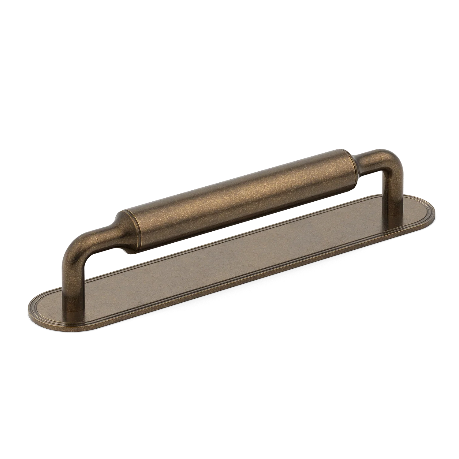 Armac Martin Barwick Plain Cabinet Pull Handle With Backplate