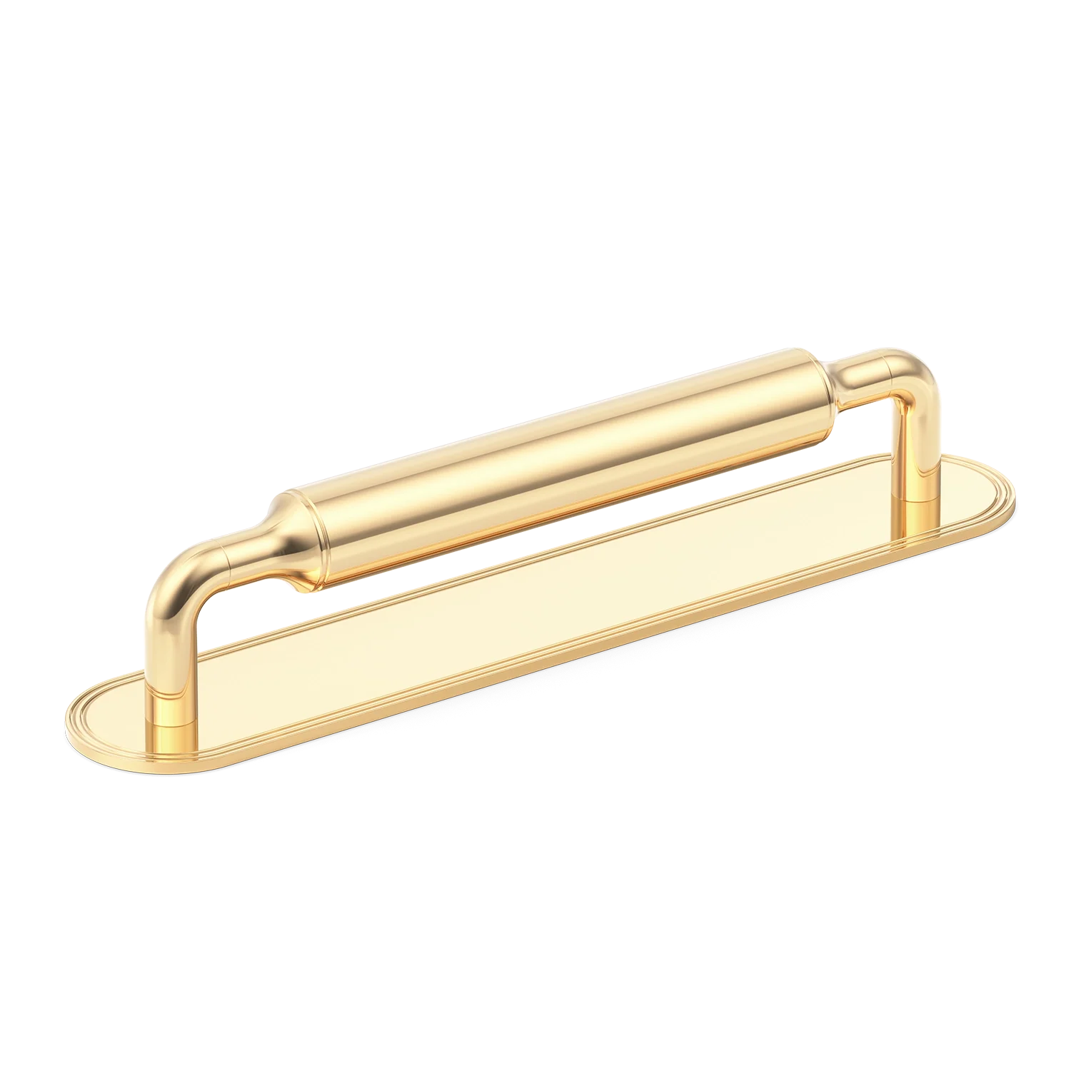 Armac Martin Barwick Plain Cabinet Pull Handle With Backplate