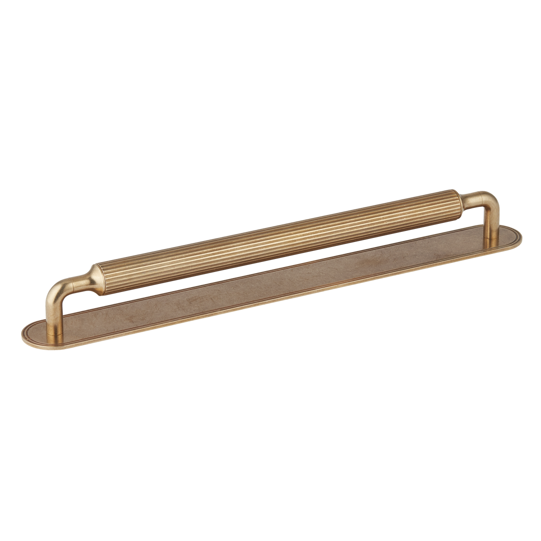BEL - 384mm - Barwick Ridged Appliance Pull With Backplate by Armac Martin - New York Hardware