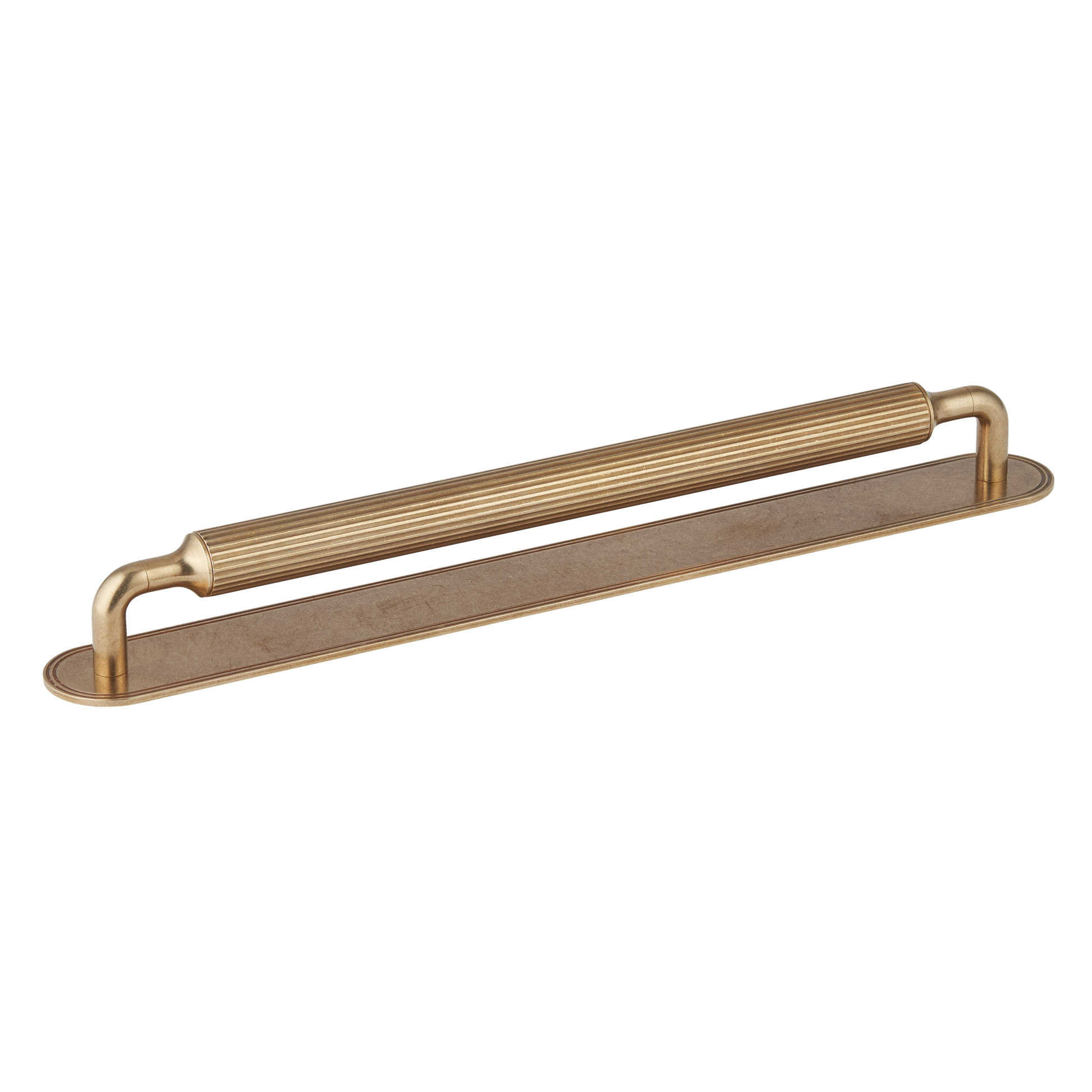 HBB - 608mm - Barwick Ridged Appliance Pull With Backplate by Armac Martin - New York Hardware