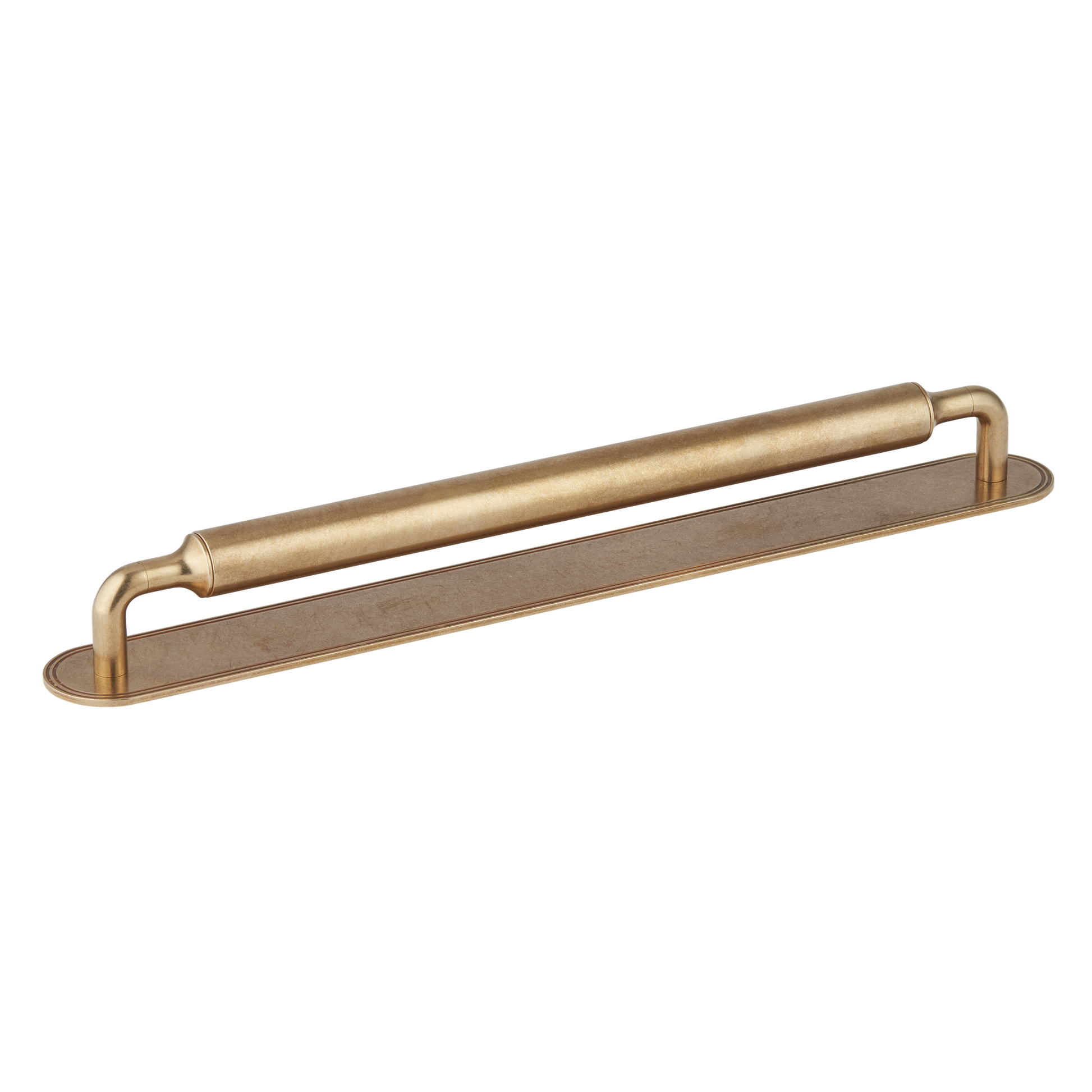 HBB - 608mm - Barwick Plain Cabinet Pull Handle With Backplate by Armac Martin - New York Hardware