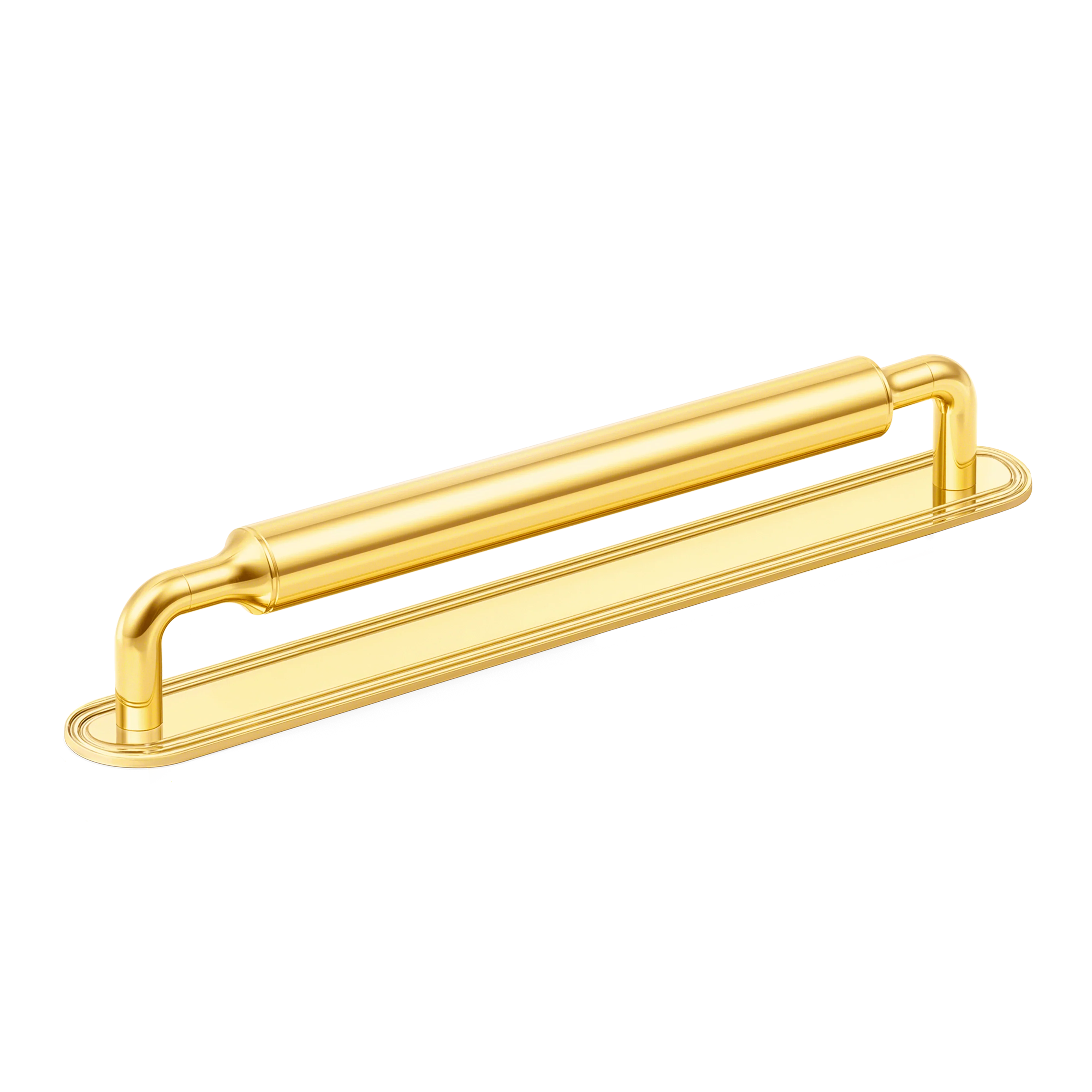 Armac Martin Barwick Slim Plain Cabinet Pull Handle With Backplate