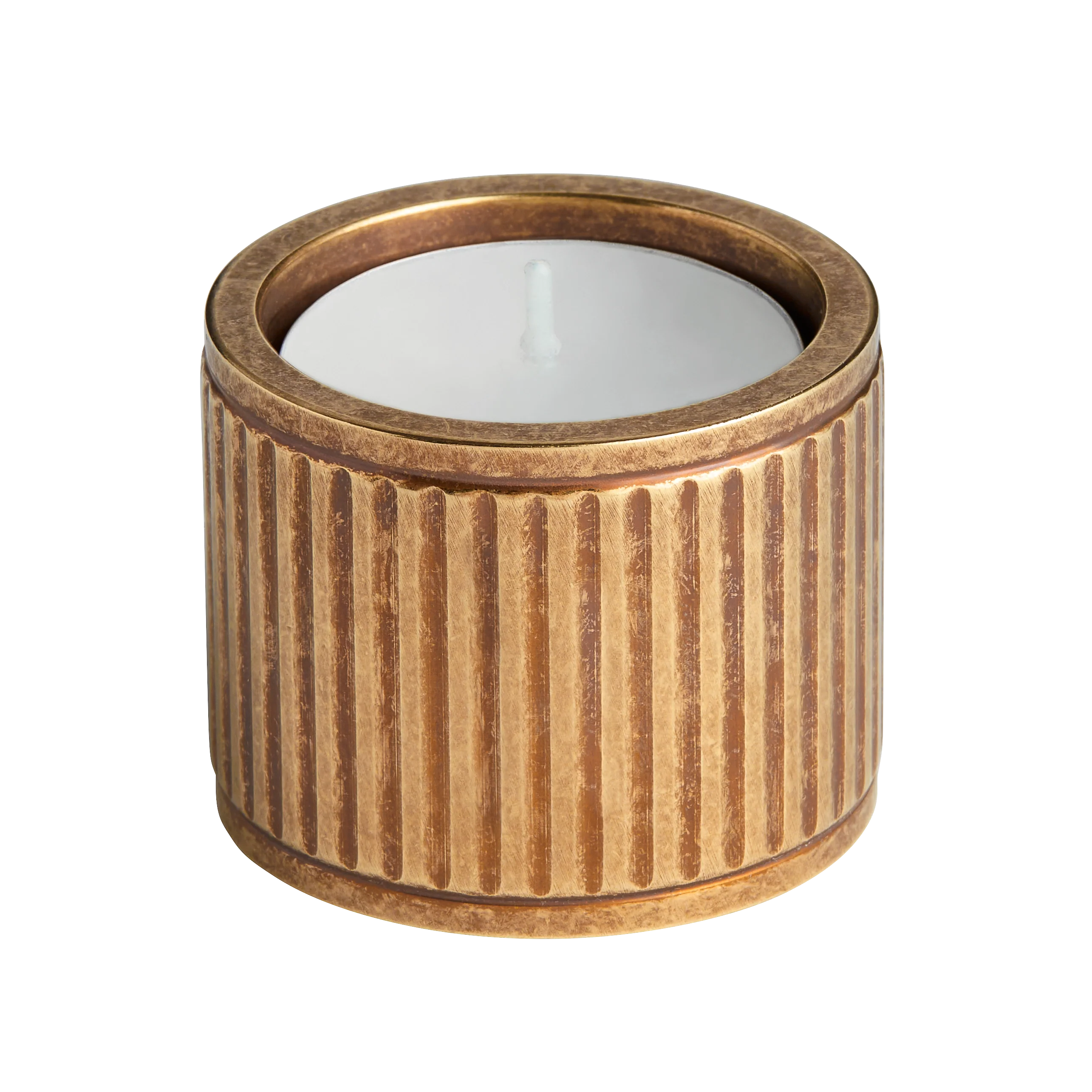 Armac Martin Barwick Ridged 40mm Brass Tealight Holder
