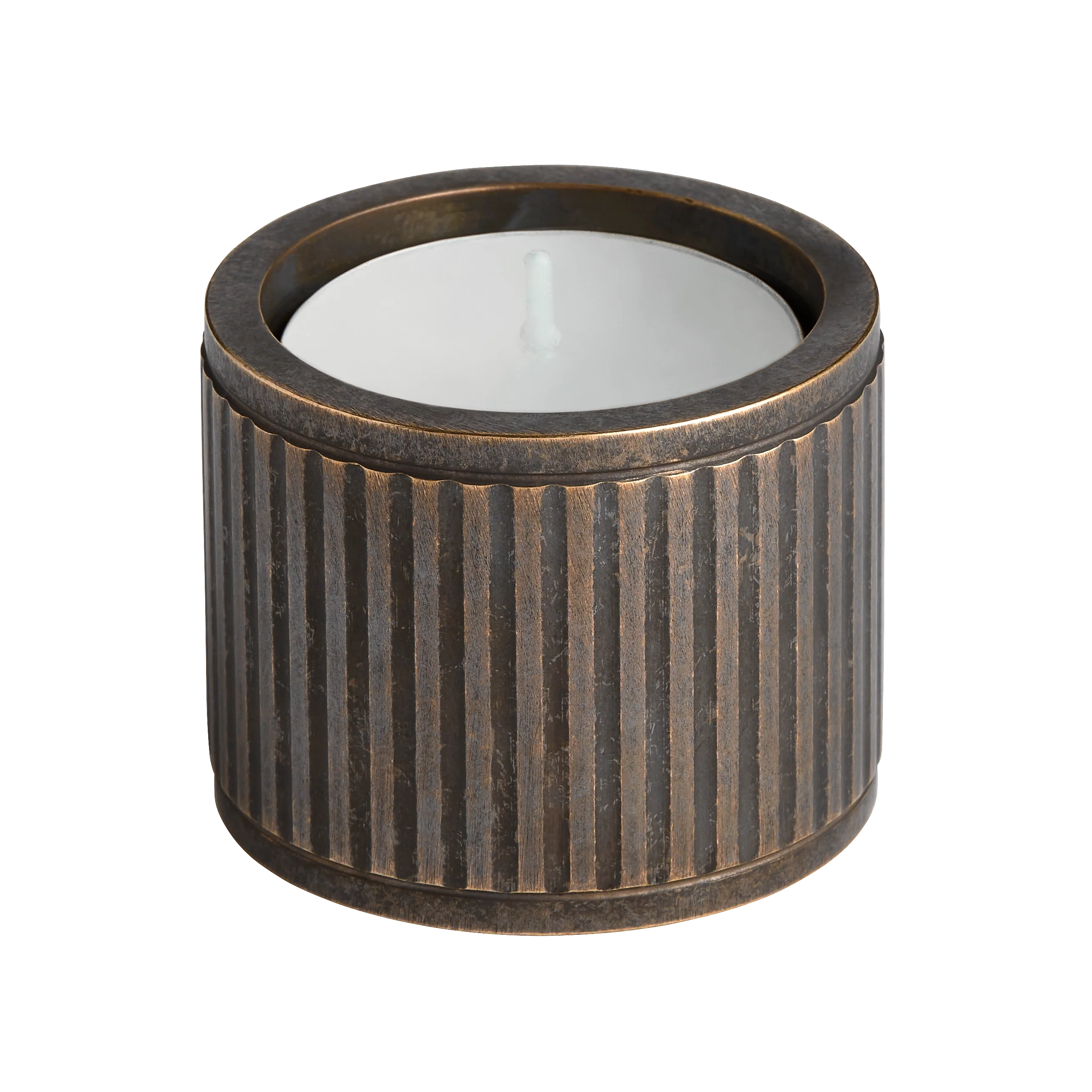Armac Martin Barwick Ridged 40mm Brass Tealight Holder