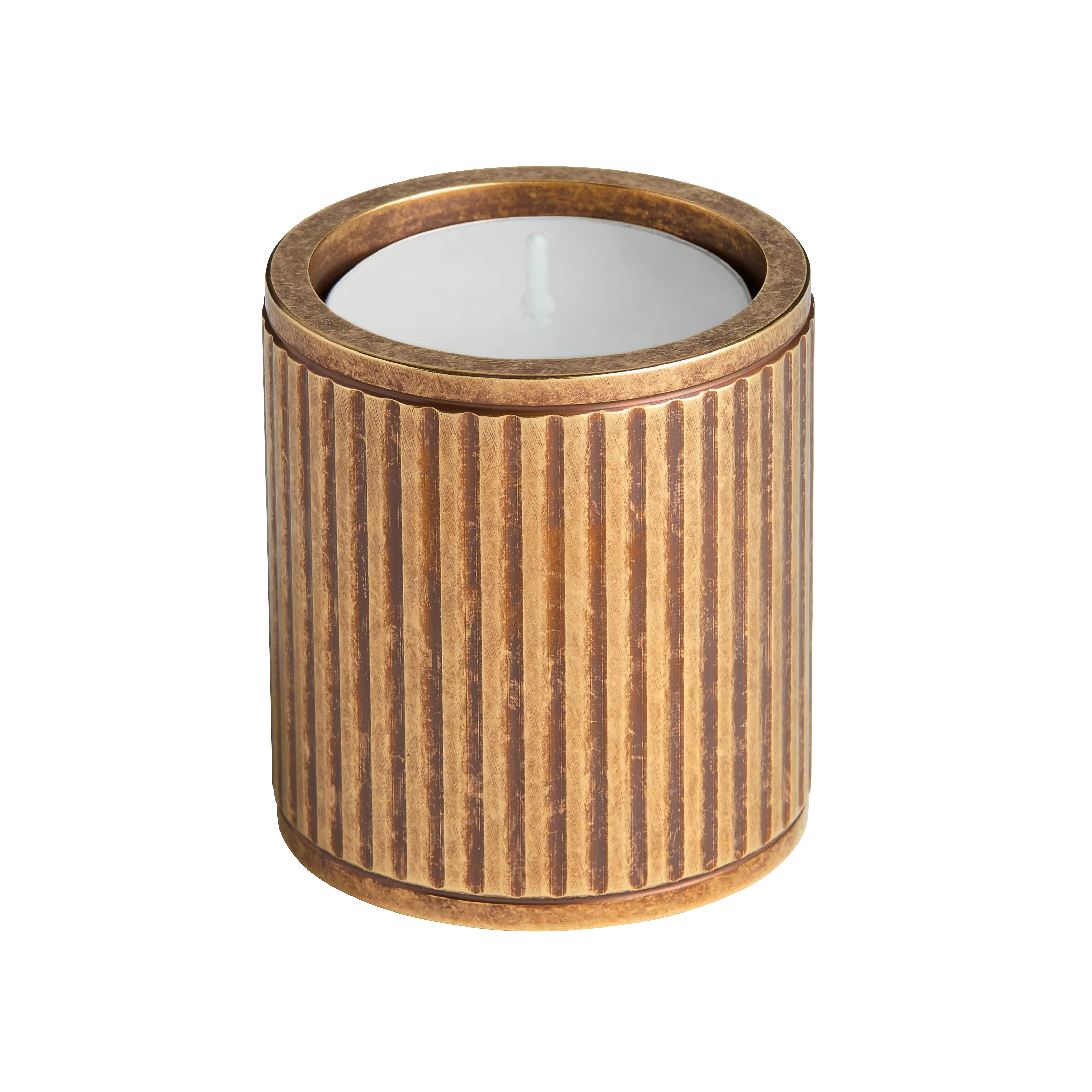 Armac Martin Barwick Ridged 55mm Brass Tealight Holder