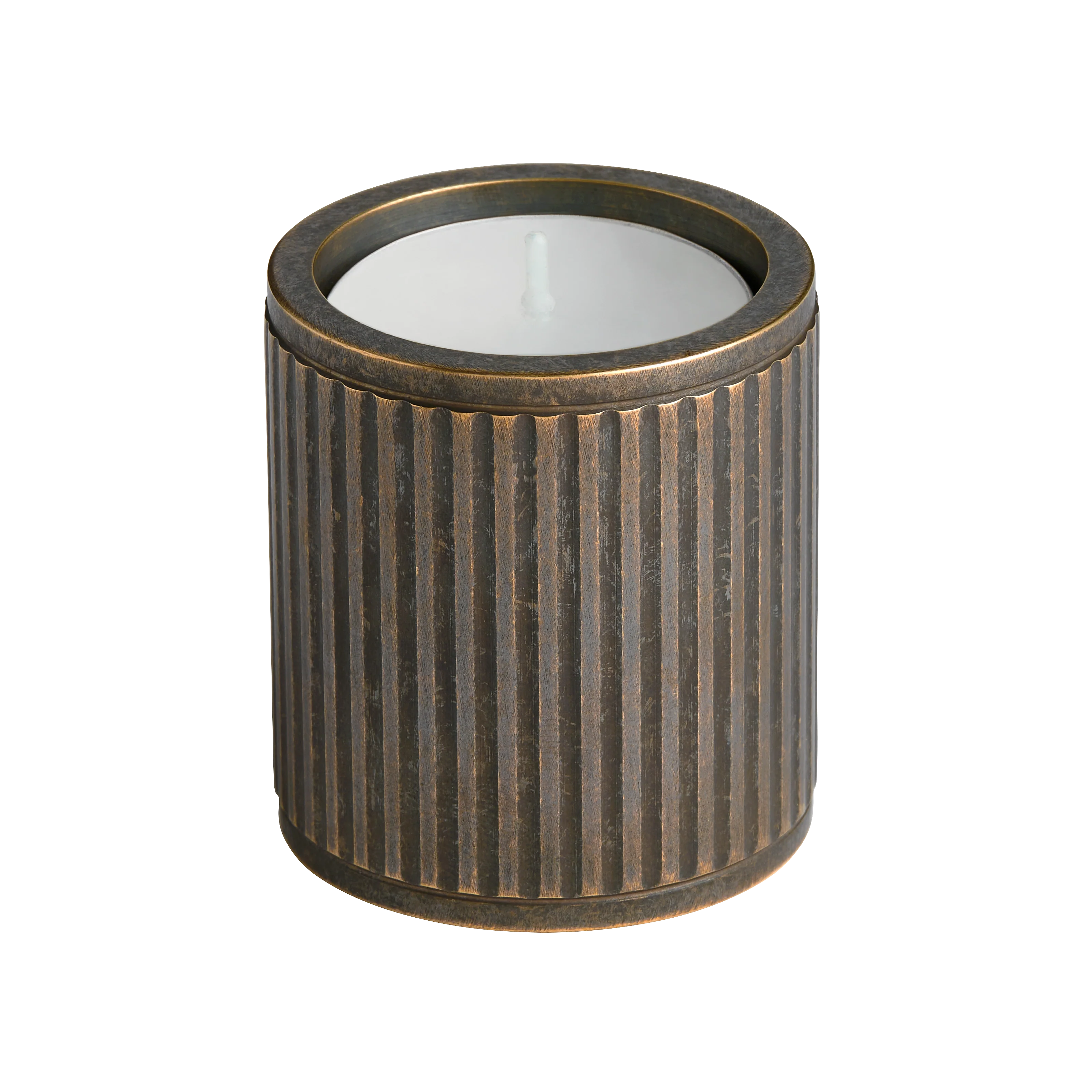 Armac Martin Barwick Ridged 55mm Brass Tealight Holder