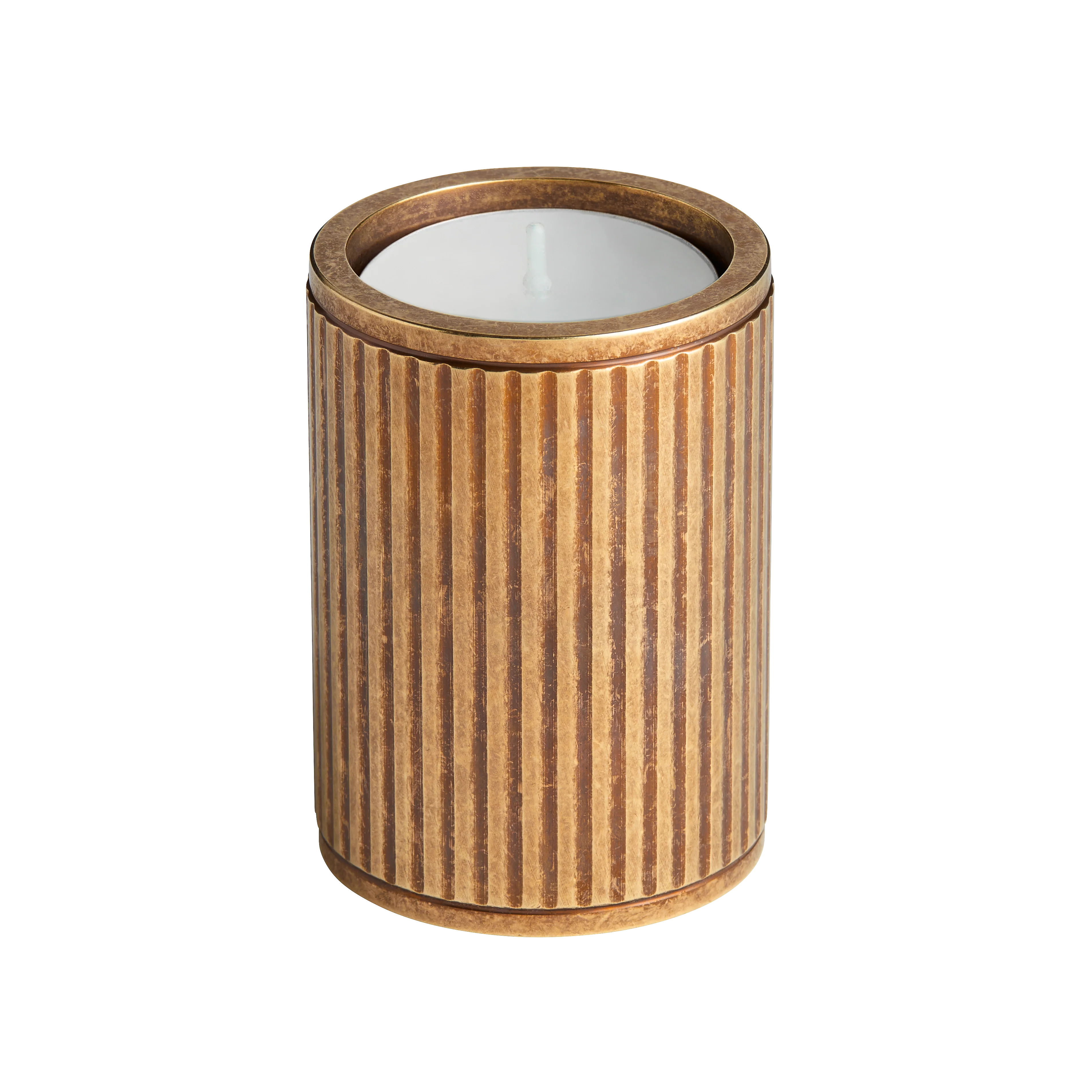 Armac Martin Barwick Ridged 70mm Brass Tealight Holder