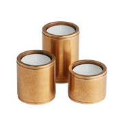 Armac Martin Barwick Plain Set of Three Brass Tealight Holders